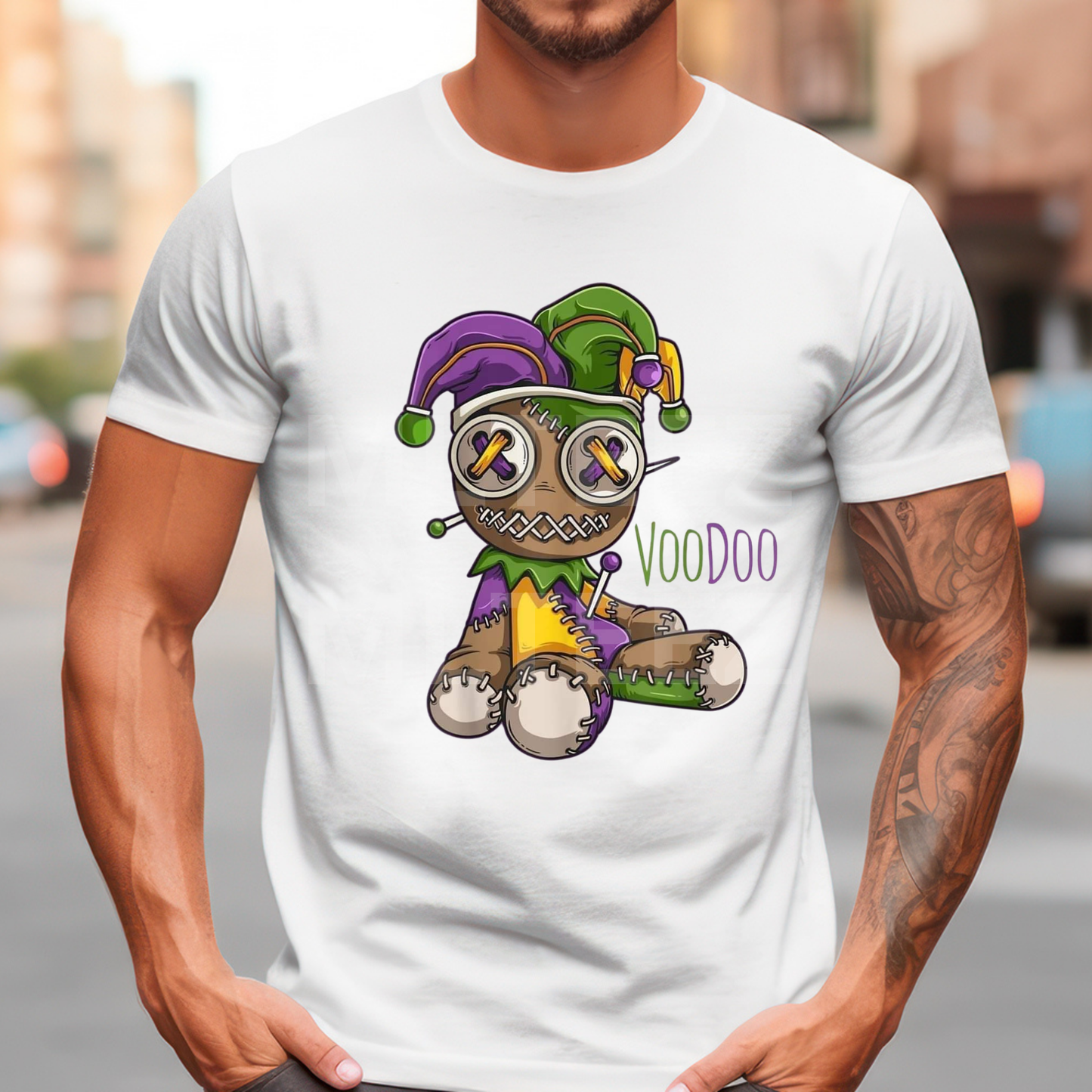 Mardi Gras Voodoo Doll DTF Direct To Film