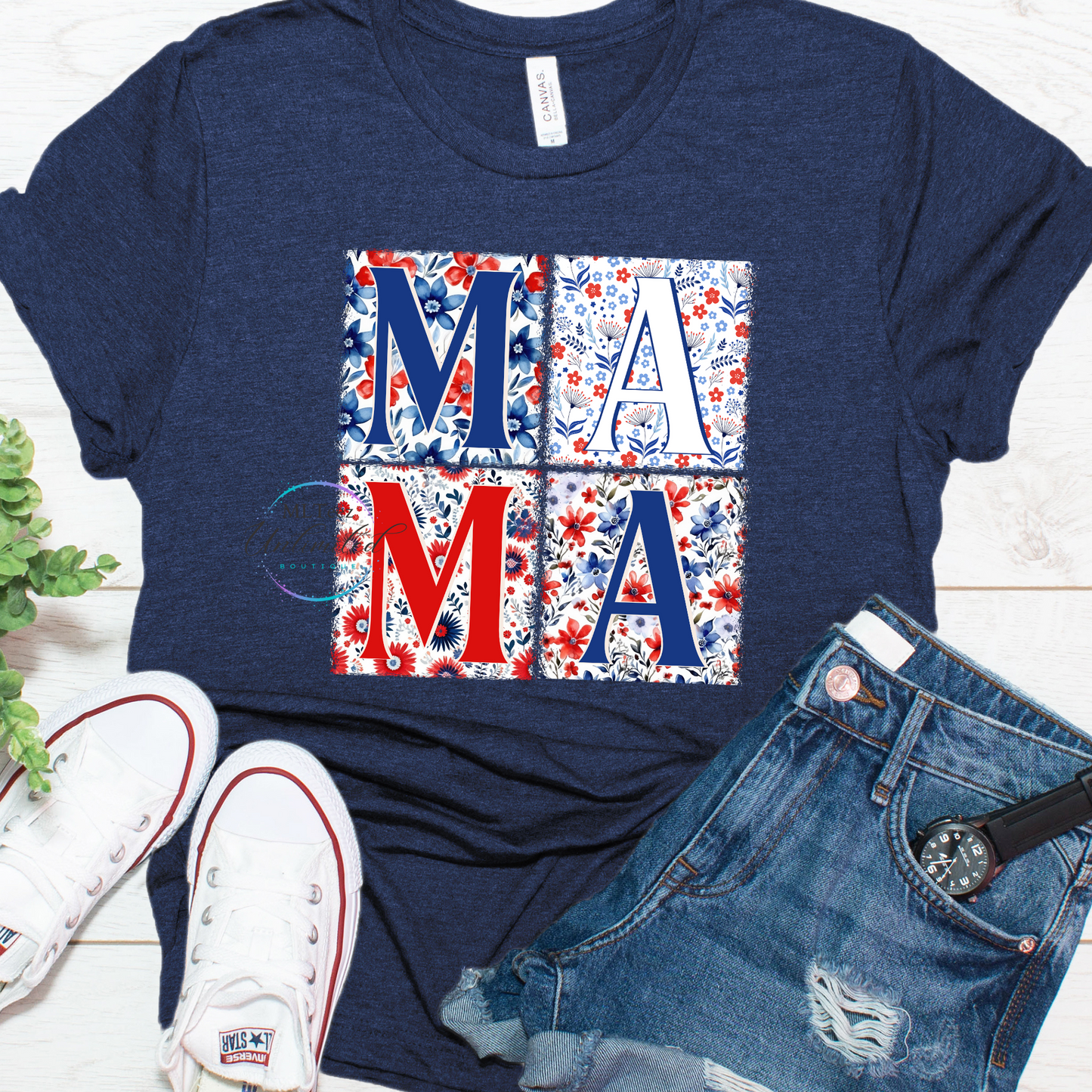 Mama (RWB Floral) DTF Direct To Film