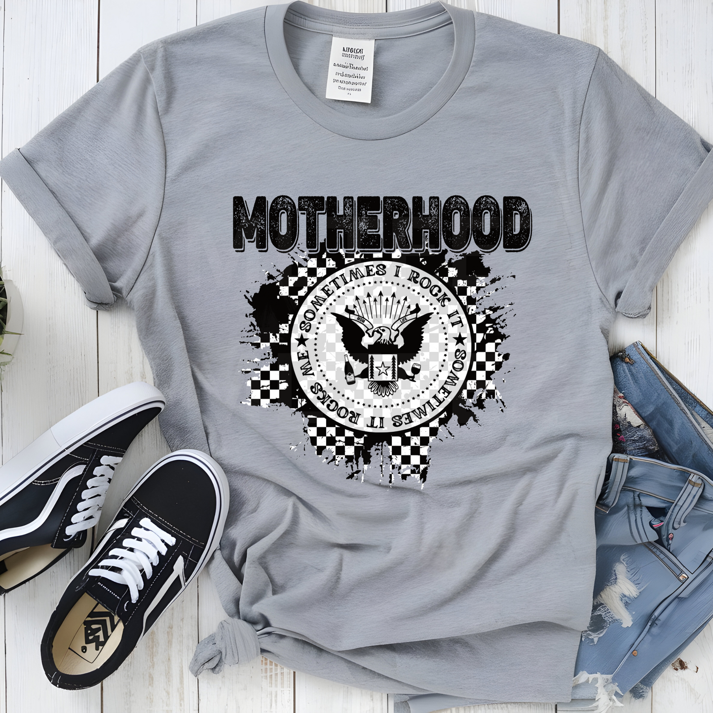 Motherhood Sometimes I Rock It .. (1) (Distressed) DTF Direct To Film