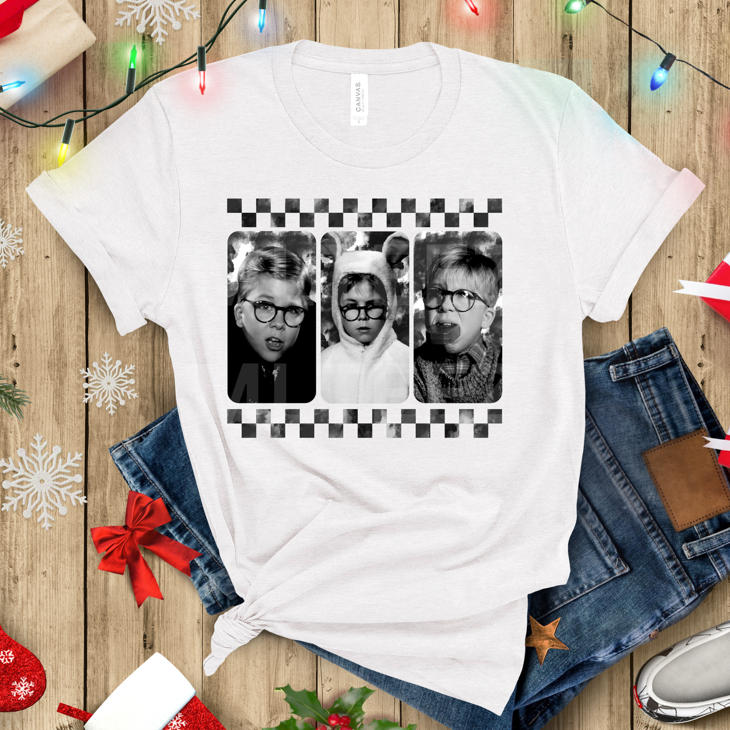 Black & White Christmas Movies (7) DTF Direct to Film
