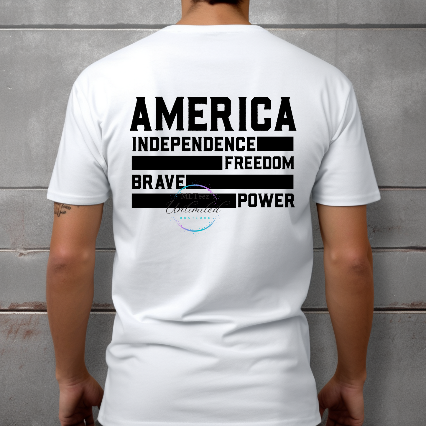 America (Black) DTF Direct To Film