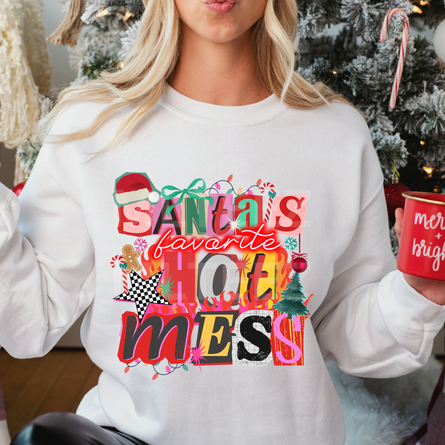 Santa's Favorite Hot Mess (3) DTF Direct to Film