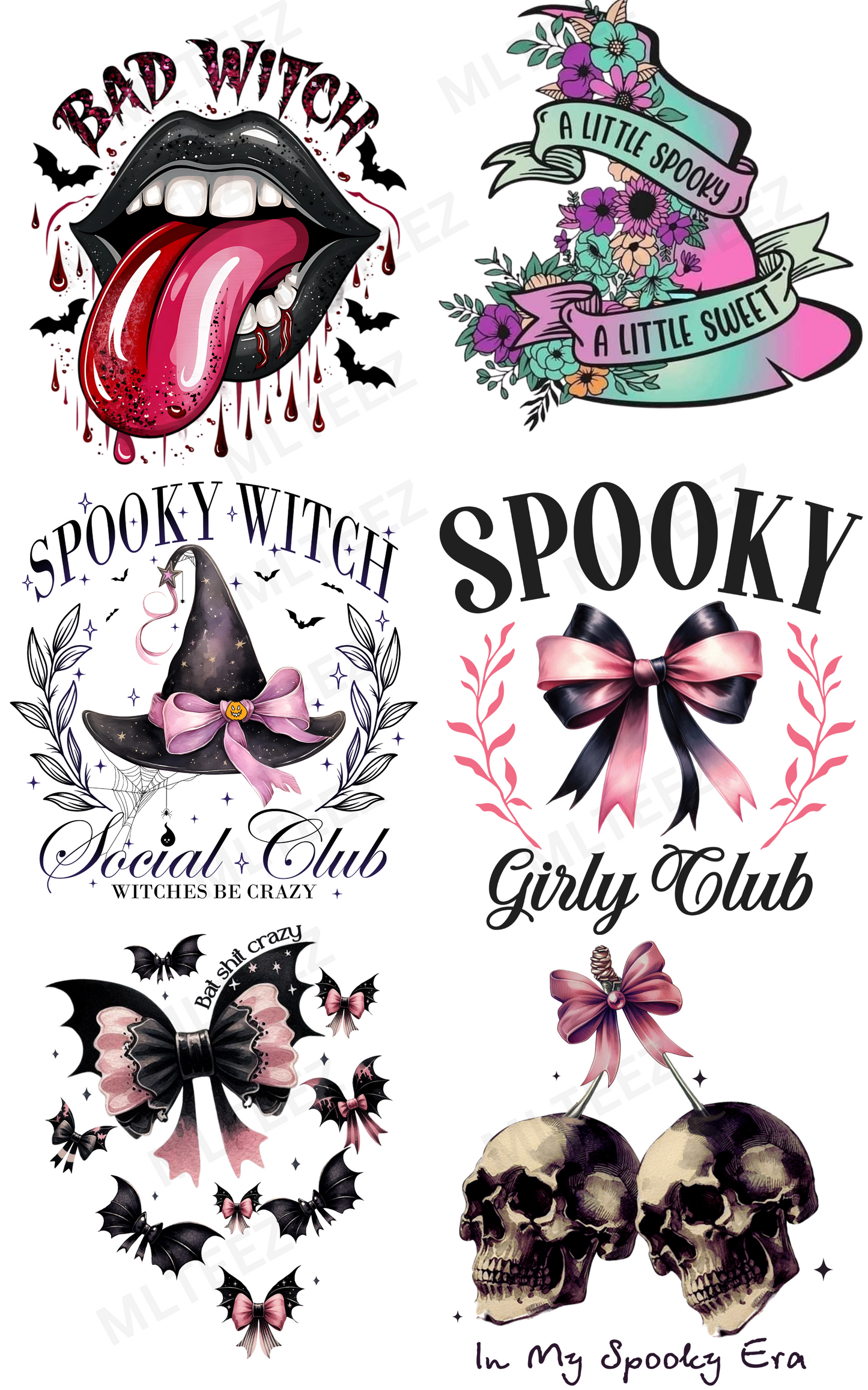 Bad Witch, That Witch GANGSHEET - 22X36 DTF TRANSFERS - DIRECT TO FILM