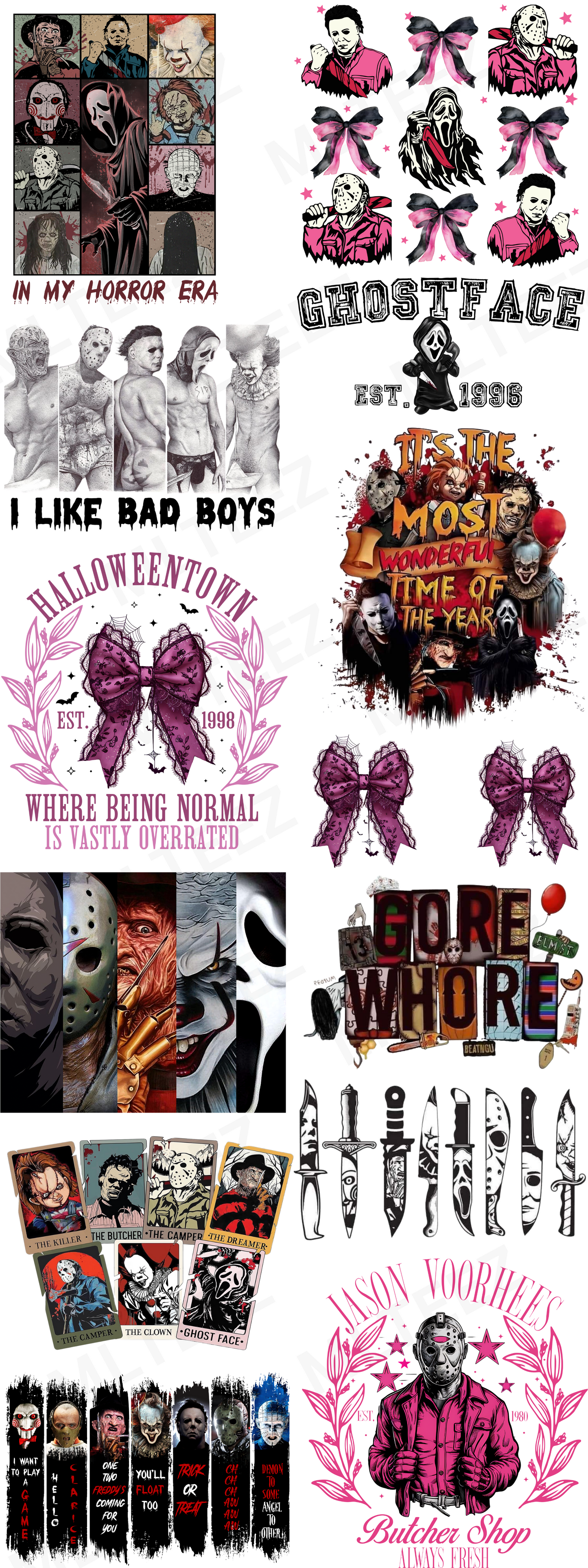 Bad Boys Of Horror GANGSHEET - 22X60