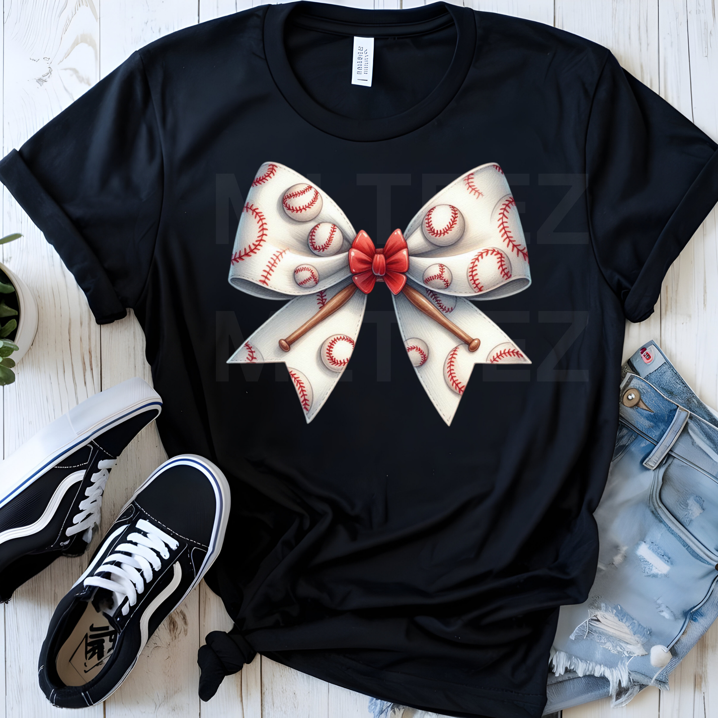 Baseball Bow (1) DTF Direct To Film