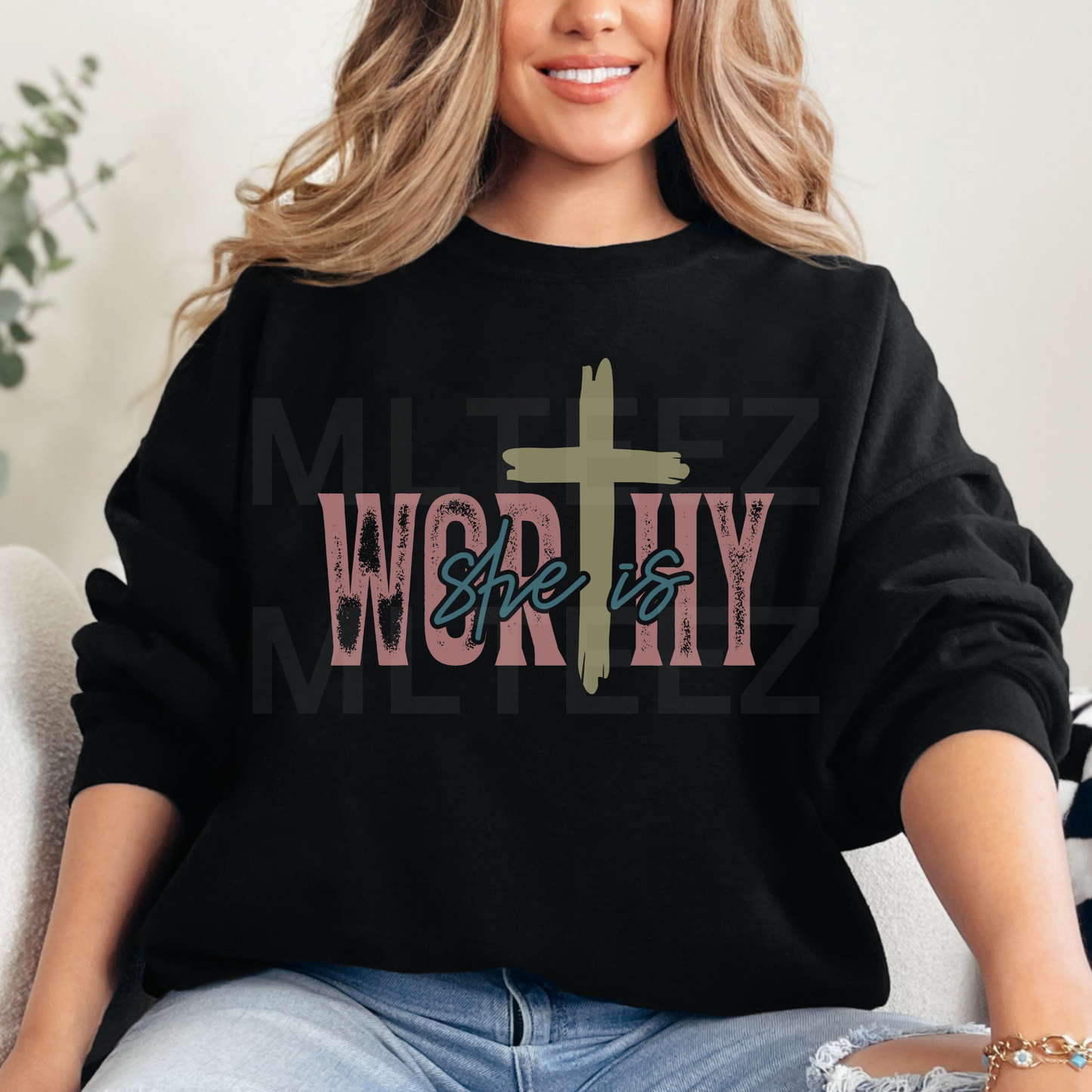 She Is Worthy (1) DTF Direct to Film