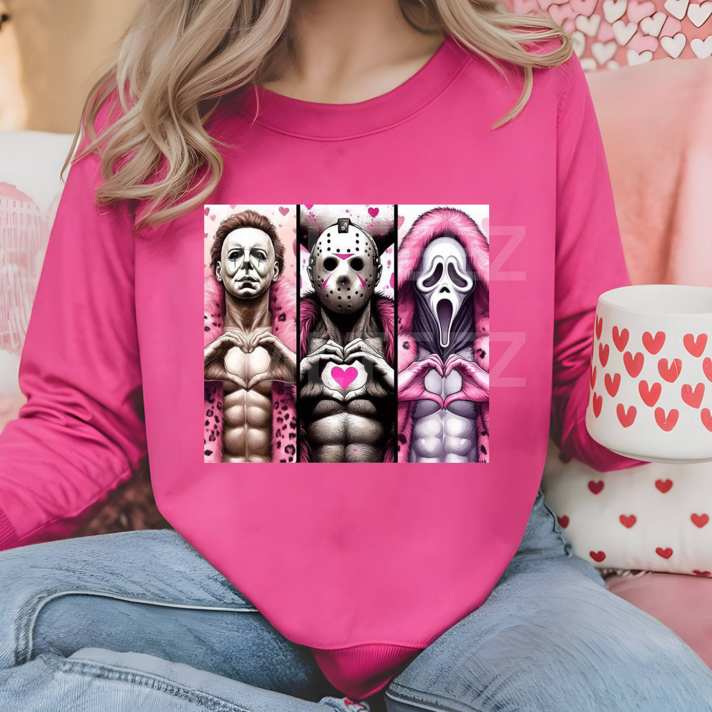 Scary Movie Hearts (Valentine's Day) DTF Direct To Film