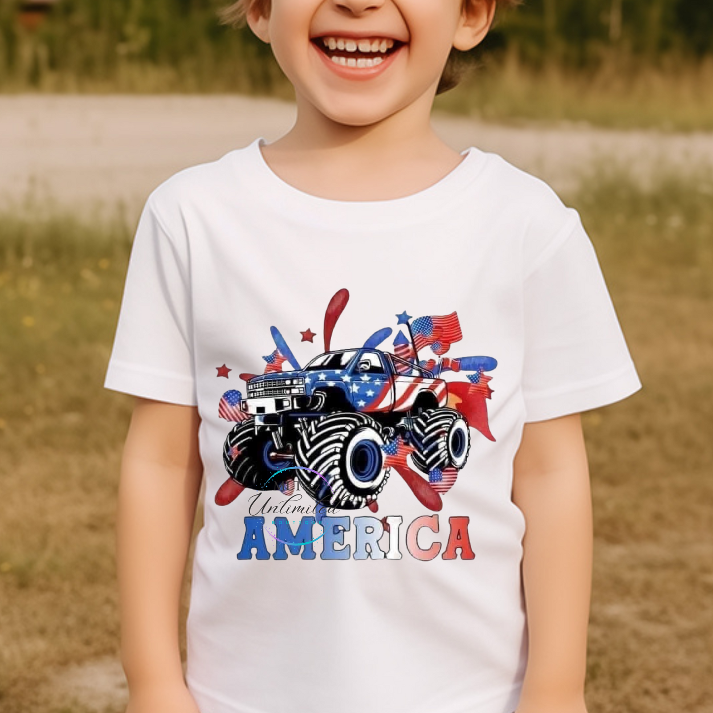 America (Monster Trucks) DTF Direct To Film