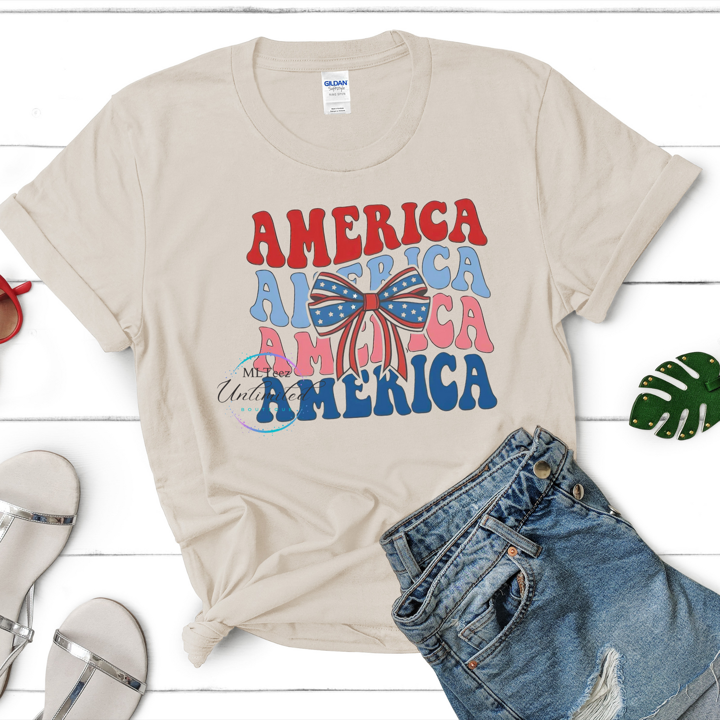 America With Bow DTF Direct To Film