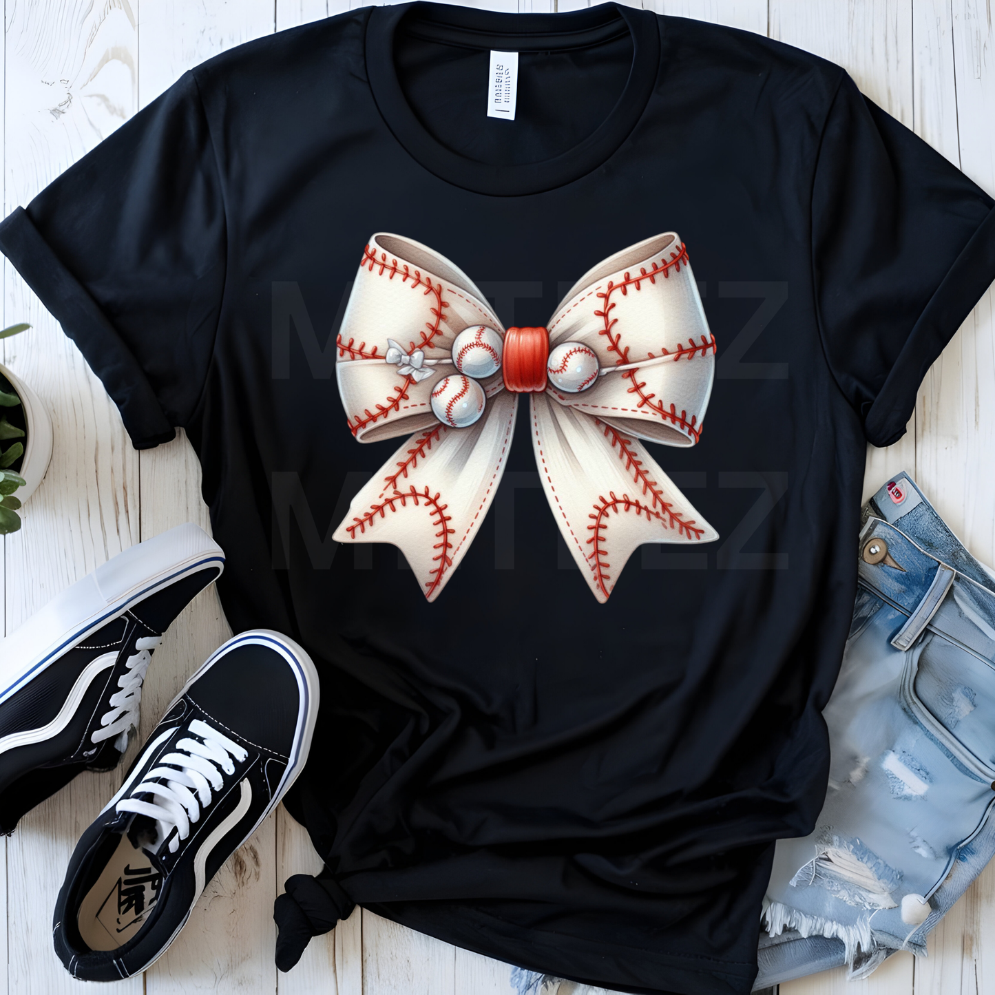 Baseball Bow (3) DTF Direct To Film