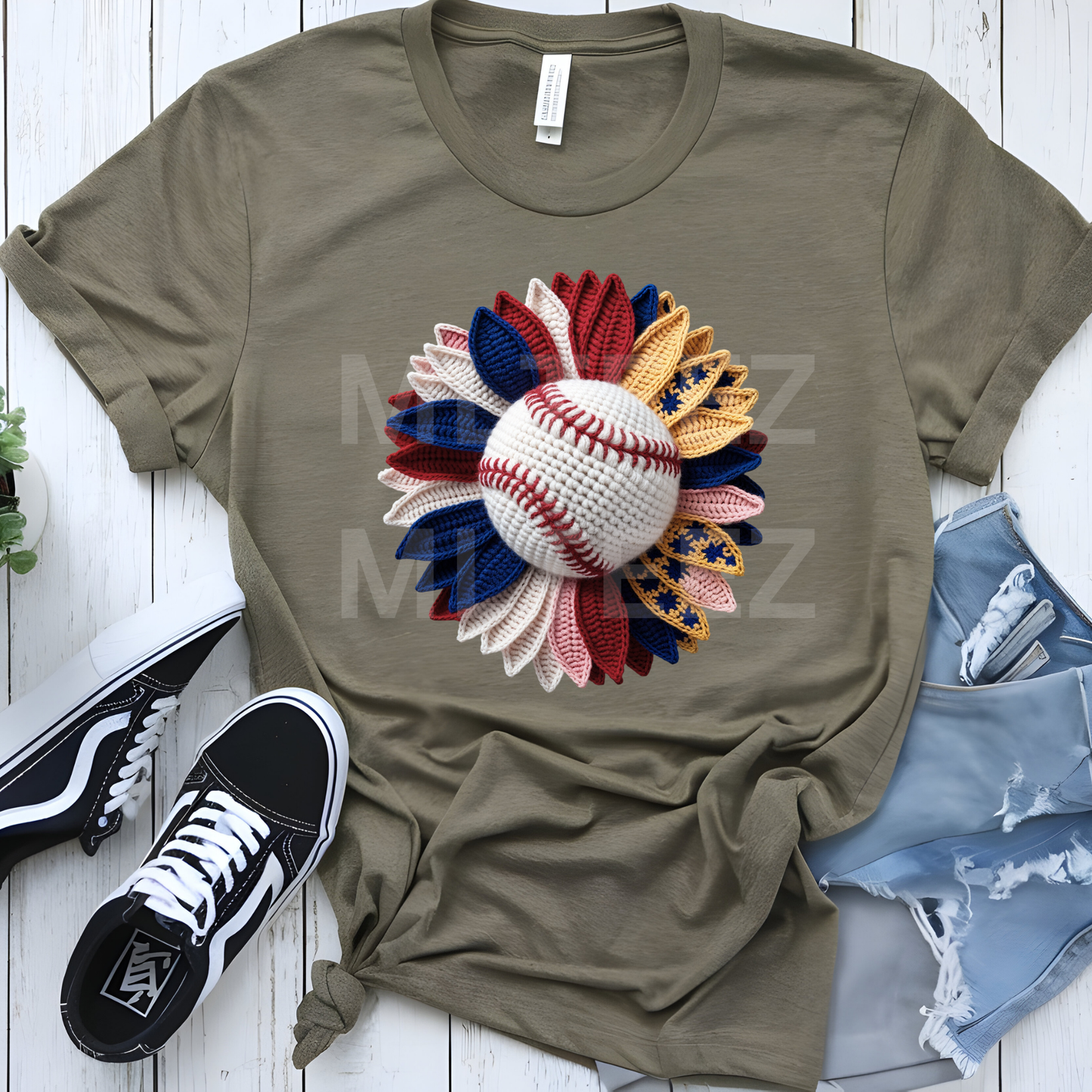 Baseball Sunflower (1) DTF Direct To Film