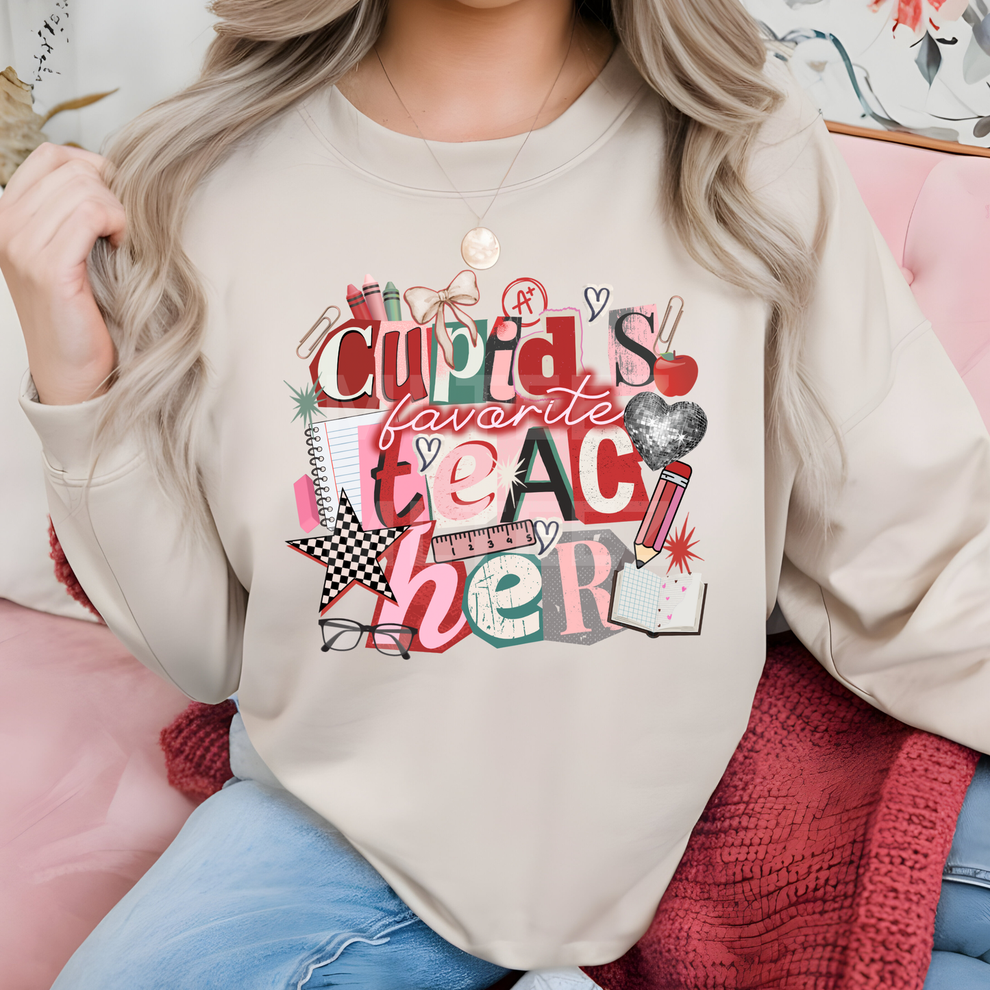 Cupid's Favorite Teacher (1) DTF Direct to Film