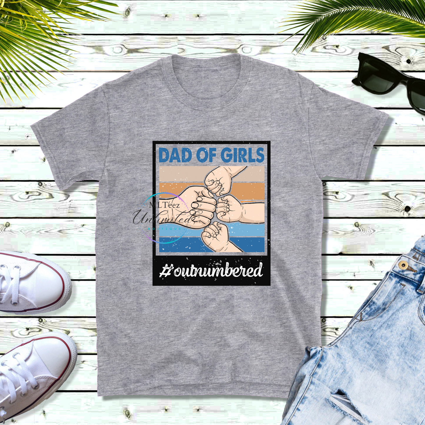 Dad Of Girls DTF Direct To Film