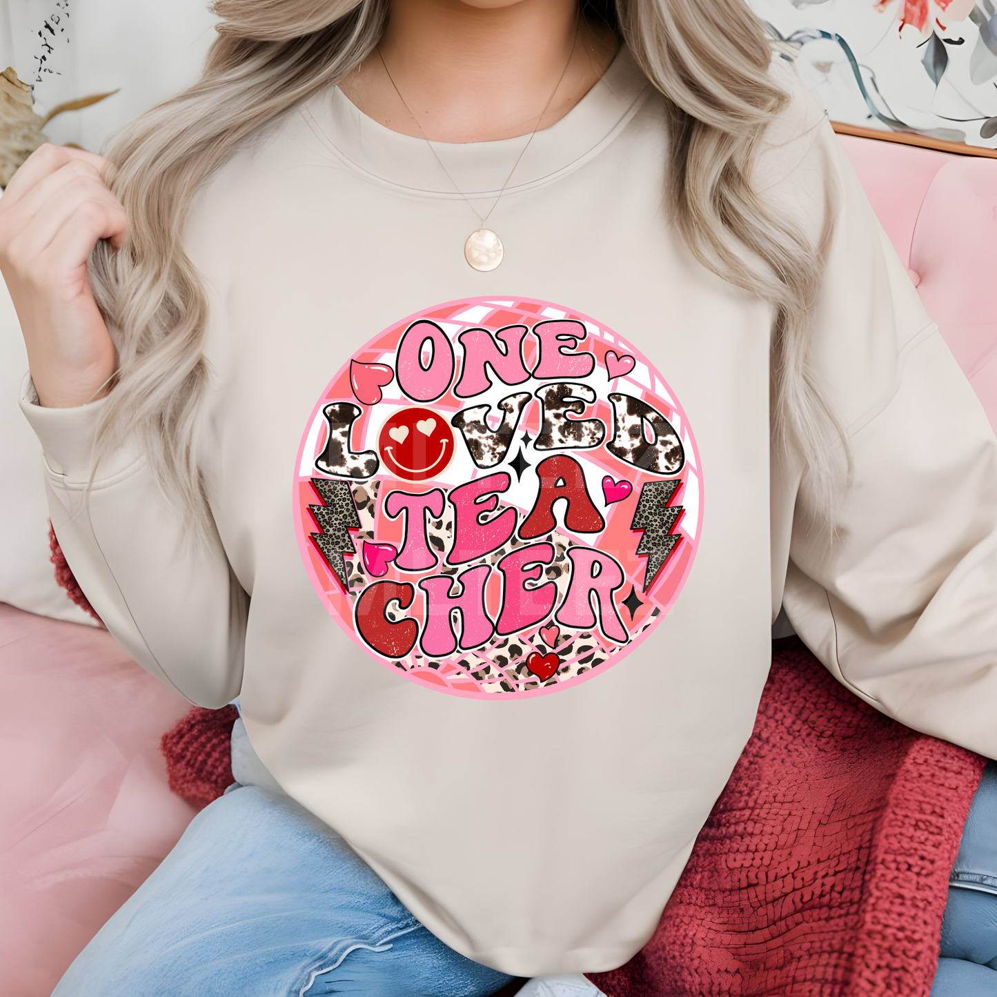 One Loved Teacher (Valentine's Day) (2) DTF Direct to Film