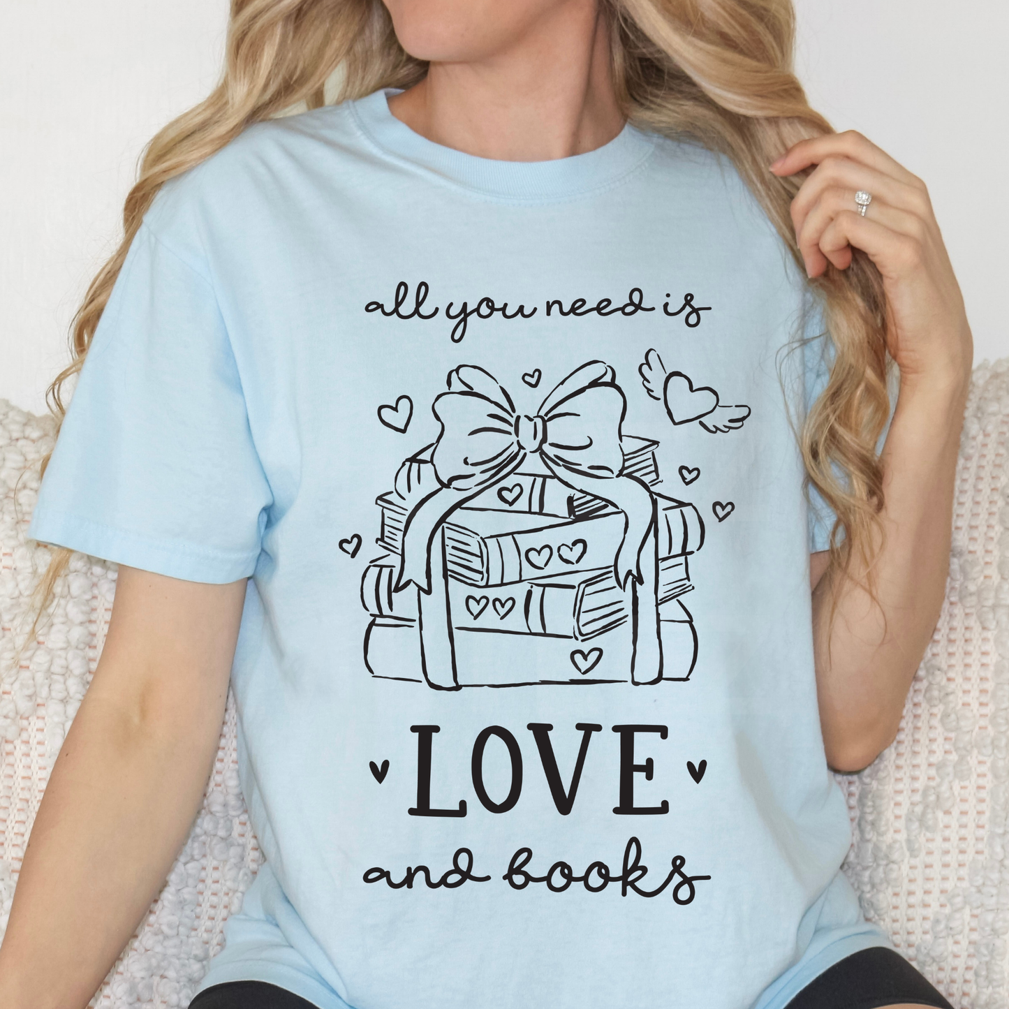 All You Need Is Love And Books (1) DTF Direct To Film