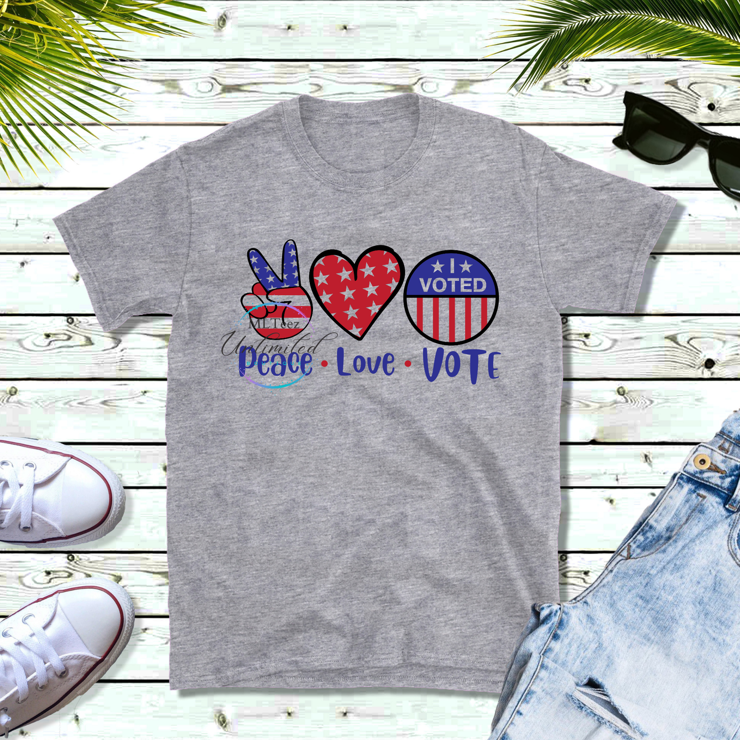 Peace, Love, Vote DTF Direct To Film