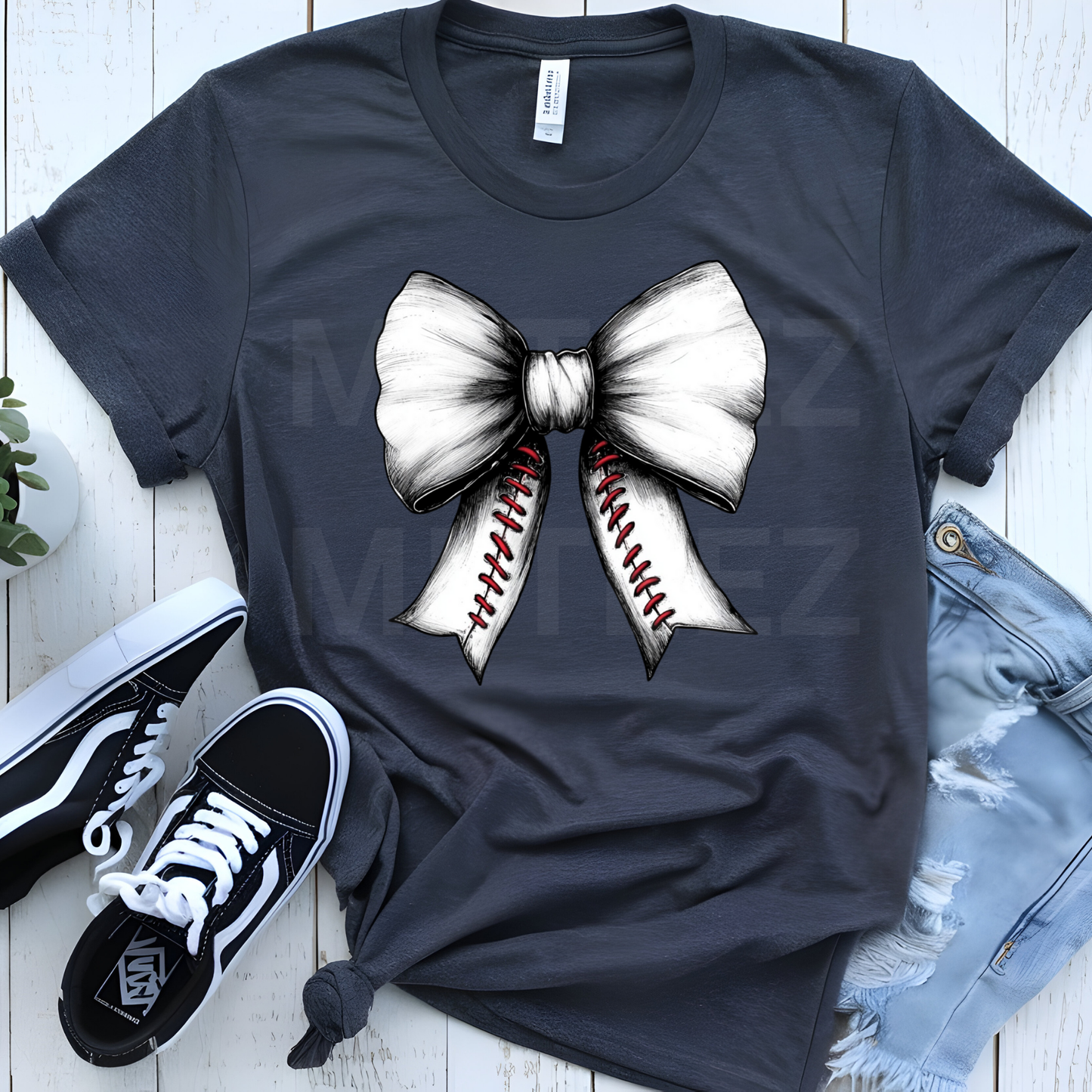 Baseball Bow (5) DTF Direct To Film