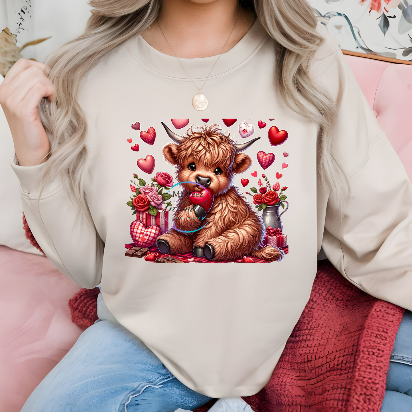 Highland Cow (Valentine's Day) (5) DTF Direct To Film