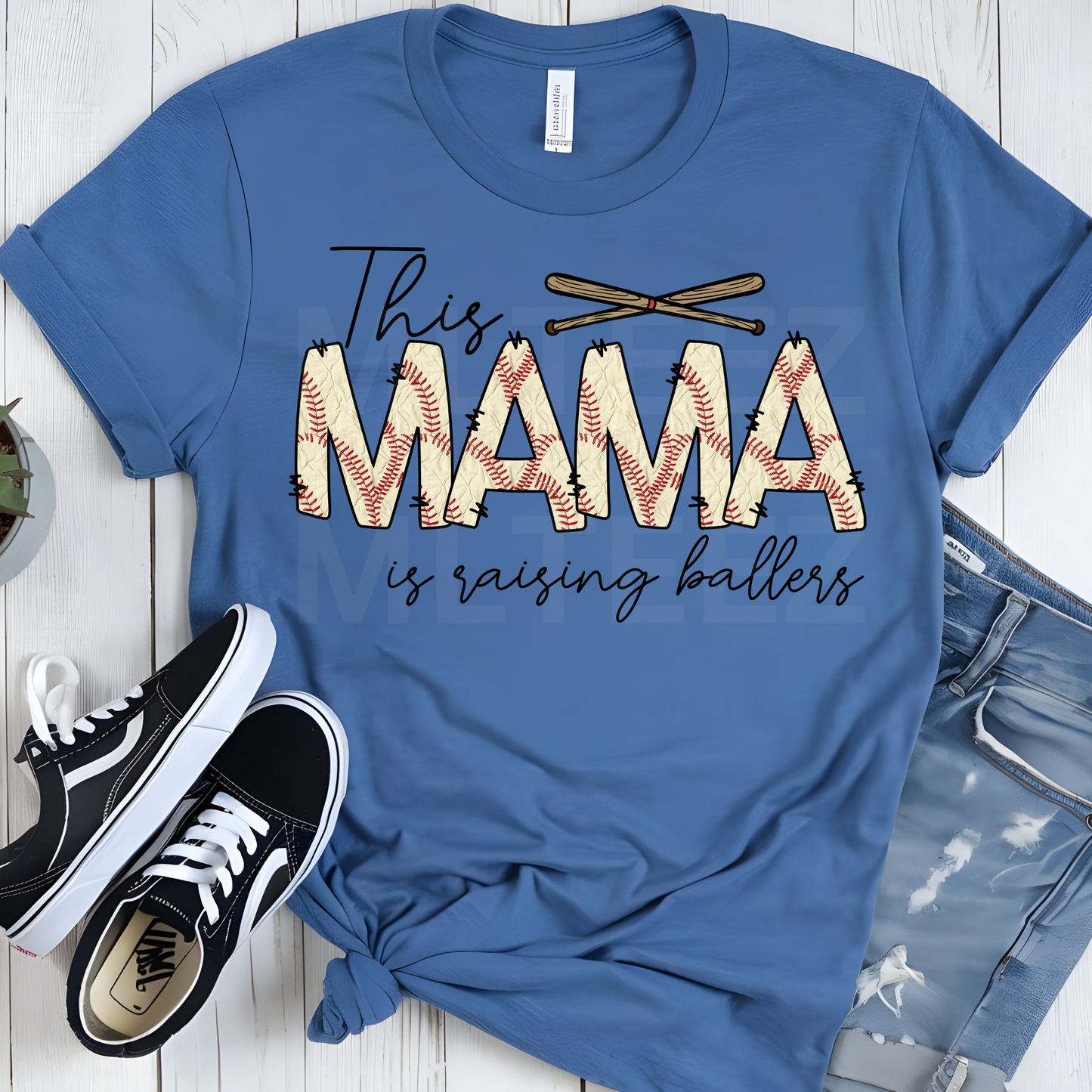 This Mama Is Raising Ballers (Baseball) (1) DTF Direct To Film