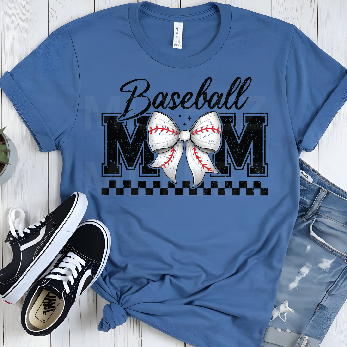 Baseball Mom (Distressed) (16) DTF Direct To Film