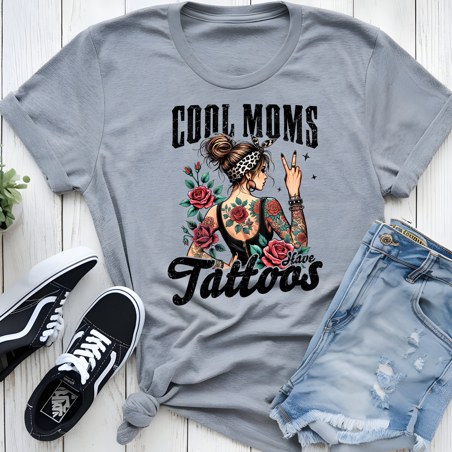Cool Moms Have Tattoos (1) DTF Direct To Film