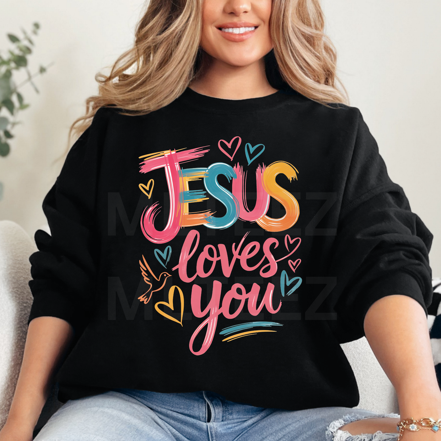 Jesus Loves You (1) DTF Direct to Film