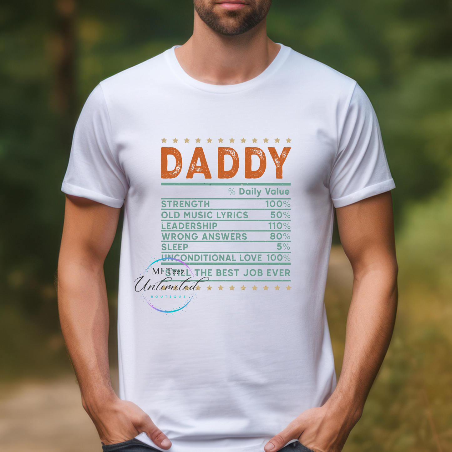 Daddy % Daily Value (color) DTF Direct To Film