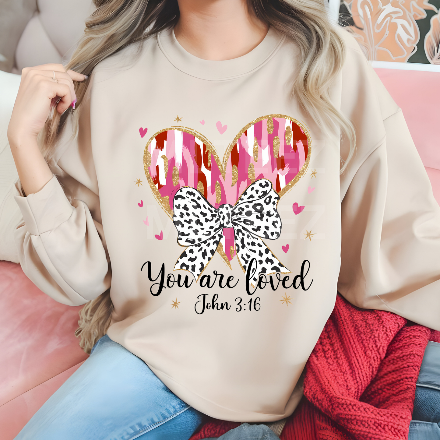 You Are Loved John 3:16 (Valentine's Day) (1) DTF Direct To Film