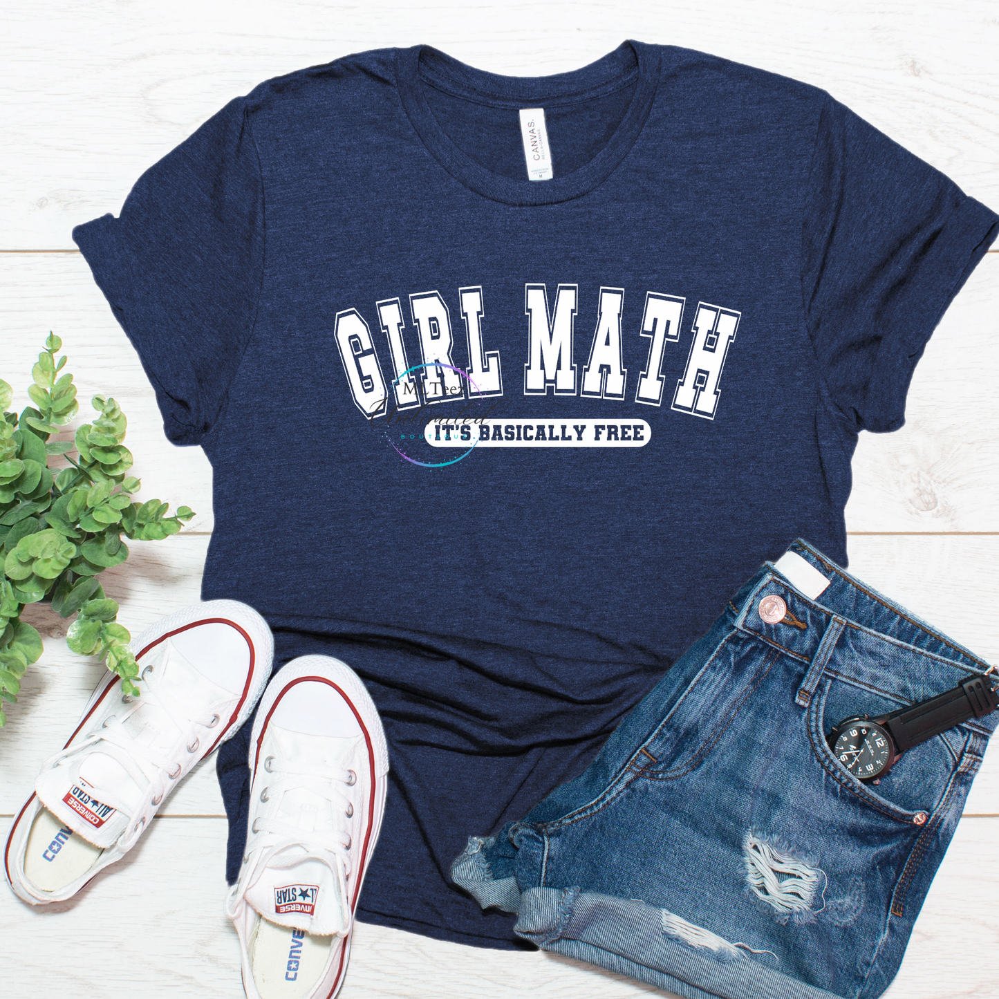 Girl Math, It's Basically Free (White) DTF Direct To Film