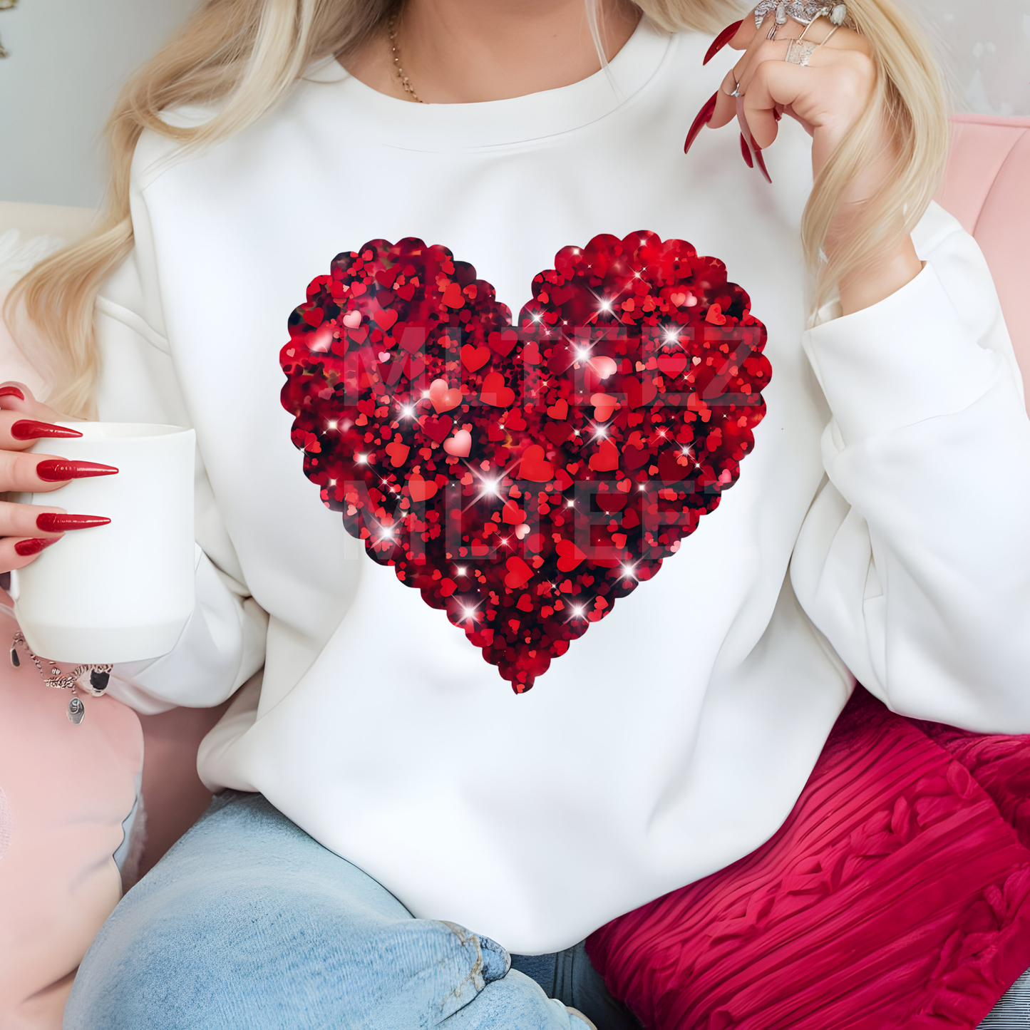 Valentines Day Hearts (4) DTF Direct To Film