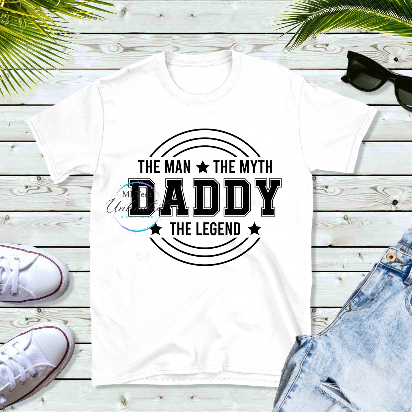 The Man, The Myth, The Legend, Daddy (black) DTF Direct To Film