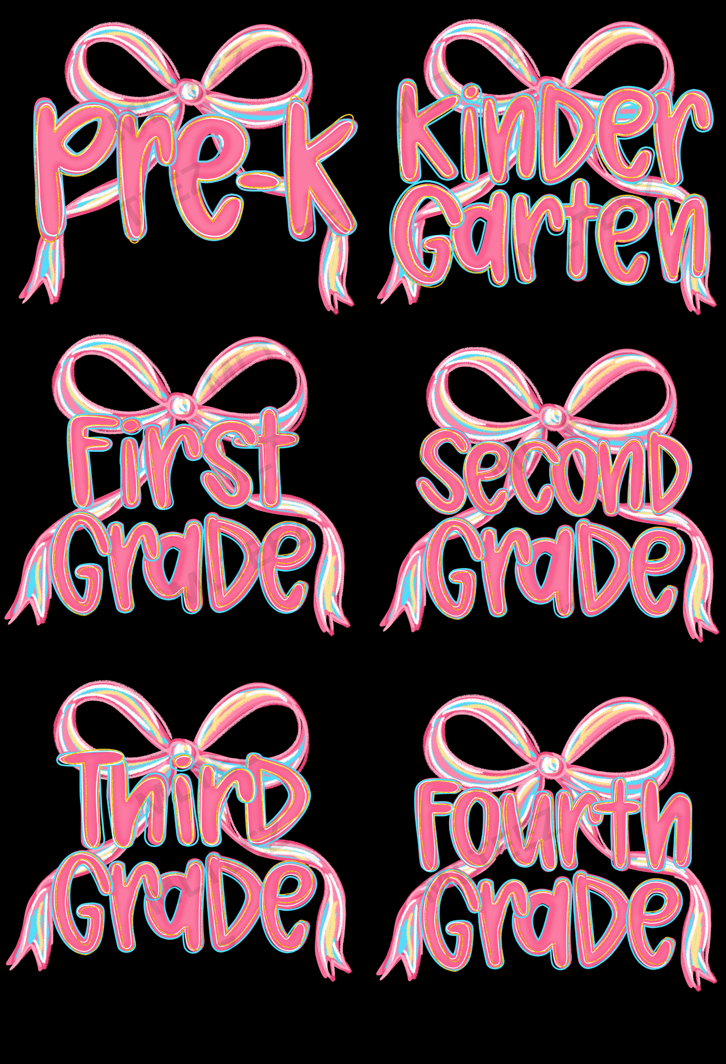 BACK TO SCHOOL (11) PREMADE GANGSHEET - 22X36 DTF TRANSFERS - DIRECT TO FILM
