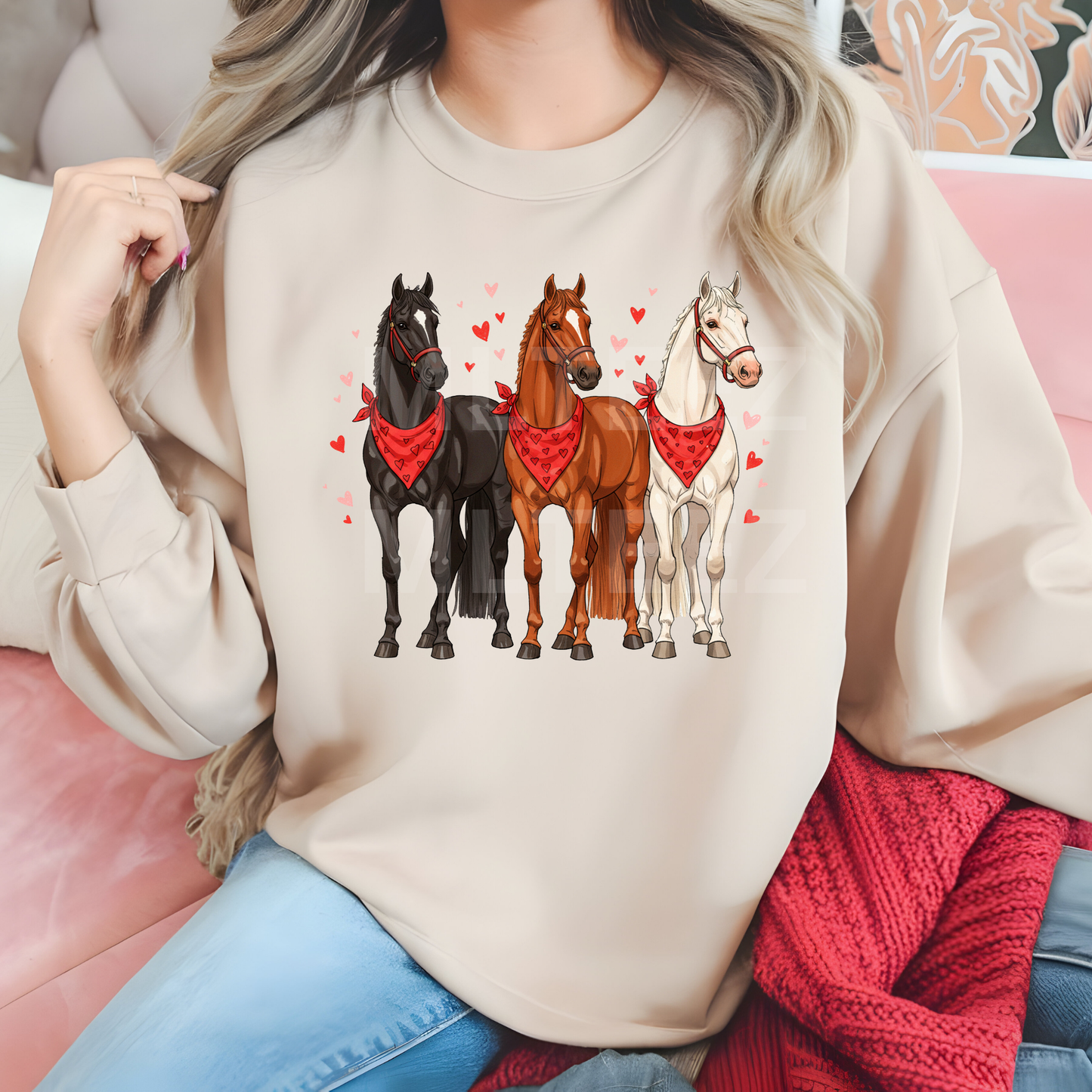 Valentine's Day Horses DTF Direct To Film