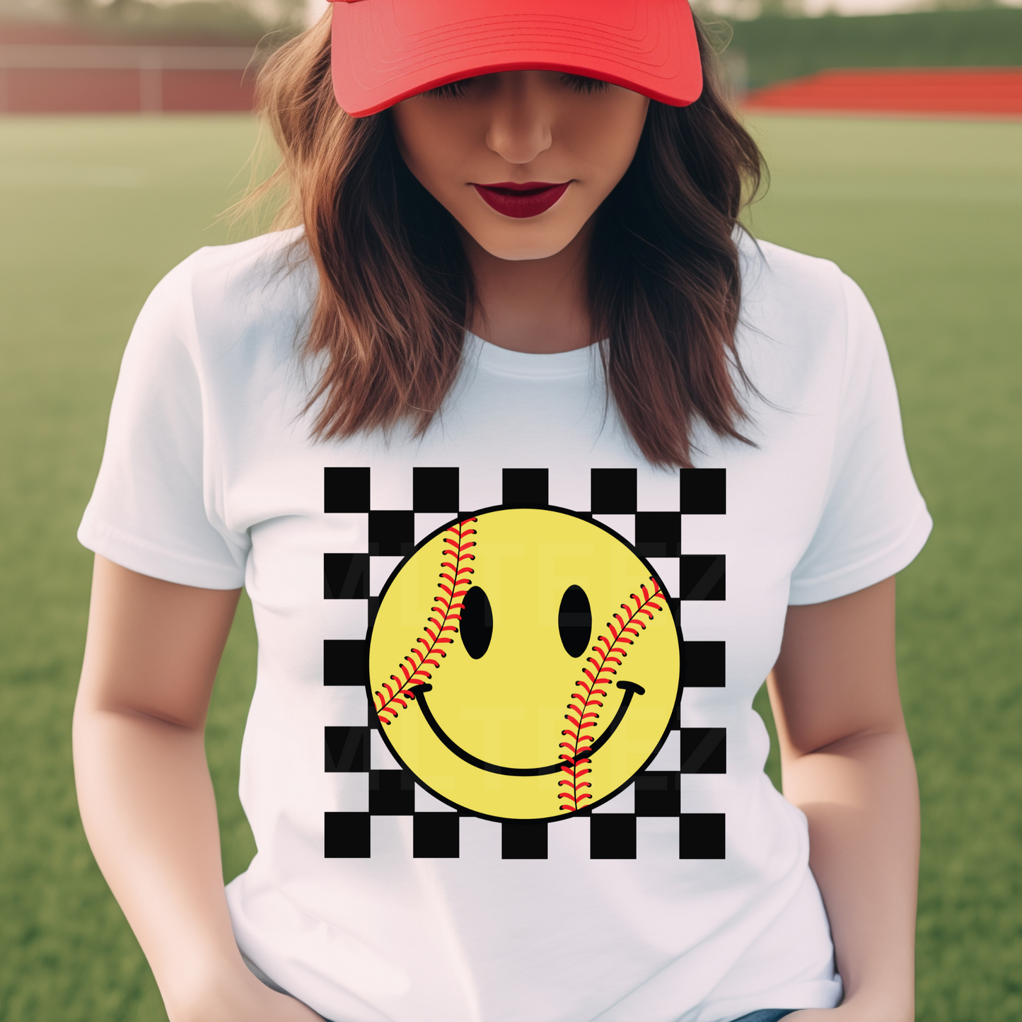 Happy Face (Softball) (3) DTF Direct To Film