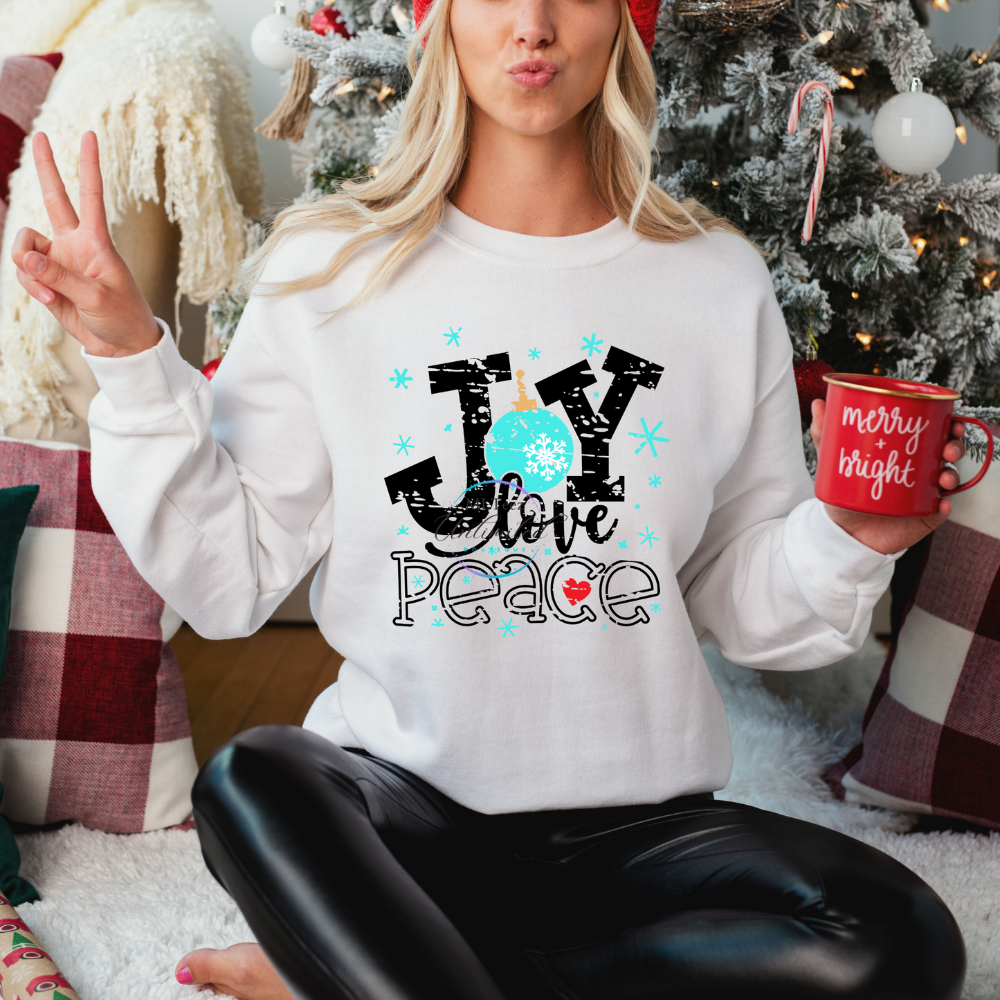 Joy, Love, Peace (Black) DTF Direct To Film