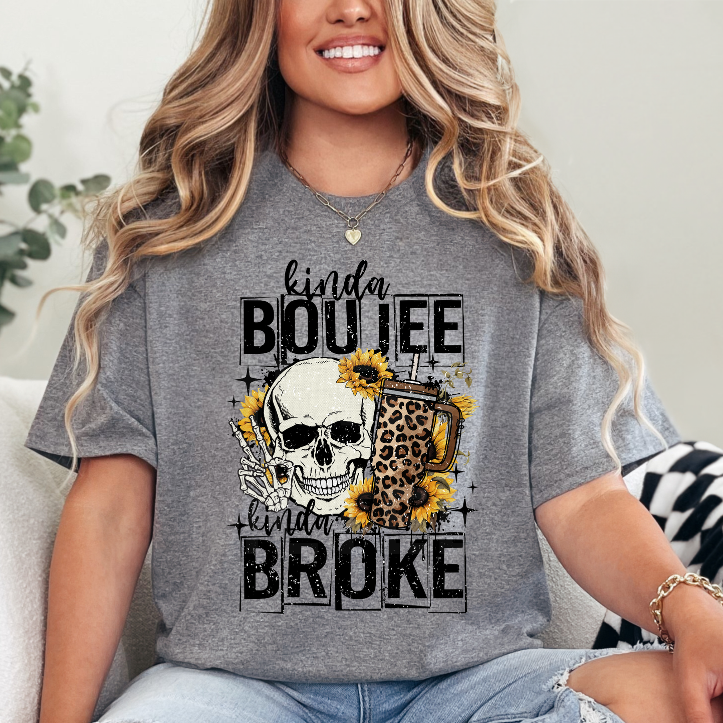 Kinda Boujee Kinda Broke (2) DTF Direct To Film