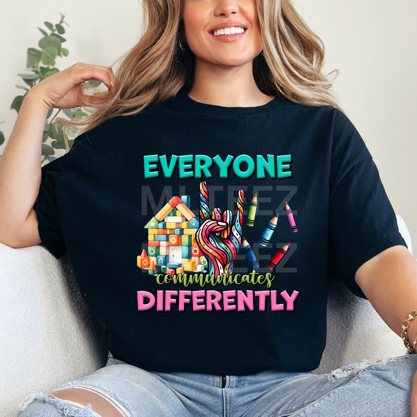 Everyone Communicates Differently (Autism) (1) DTF Direct To Film