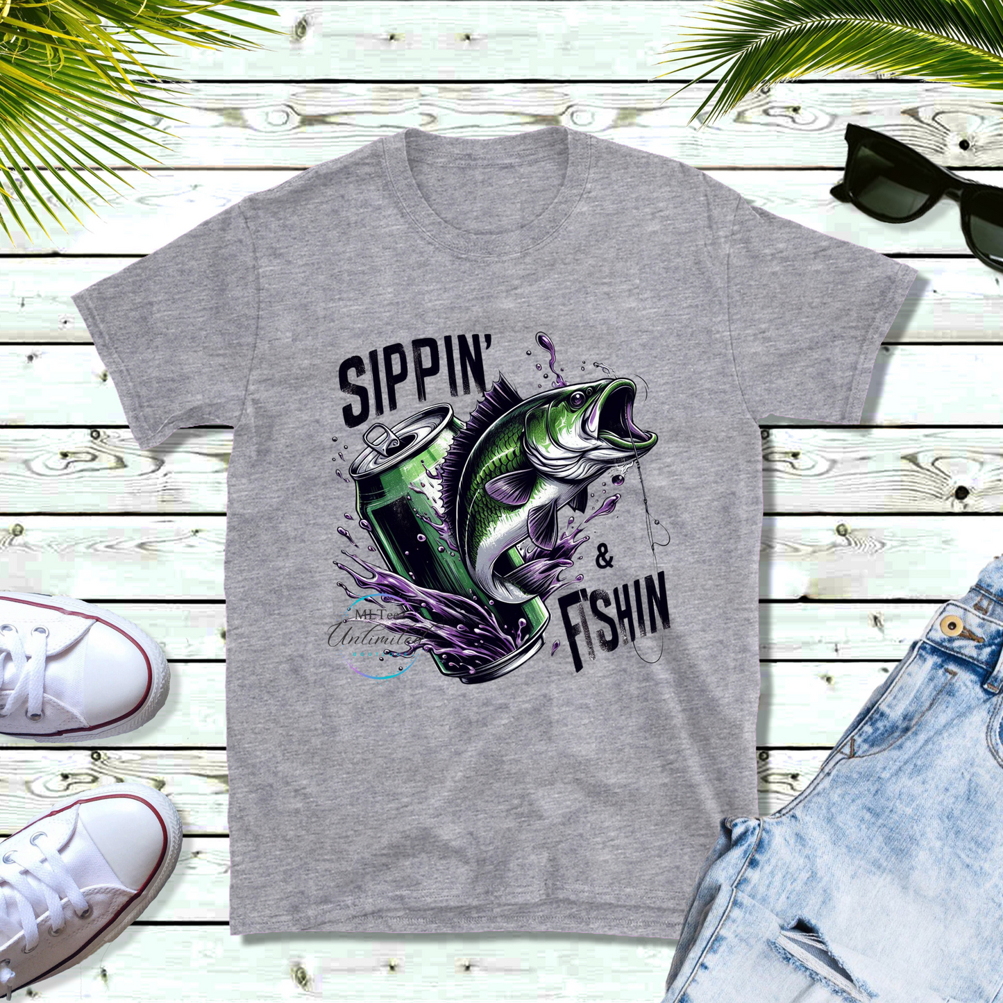 Sippin' & Fishin' DTF Direct To Film