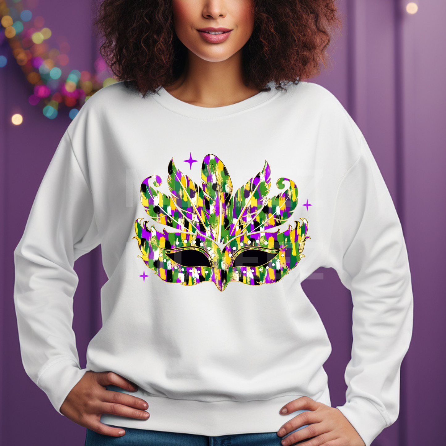 Mardi Gras Mask (1) DTF Direct To Film