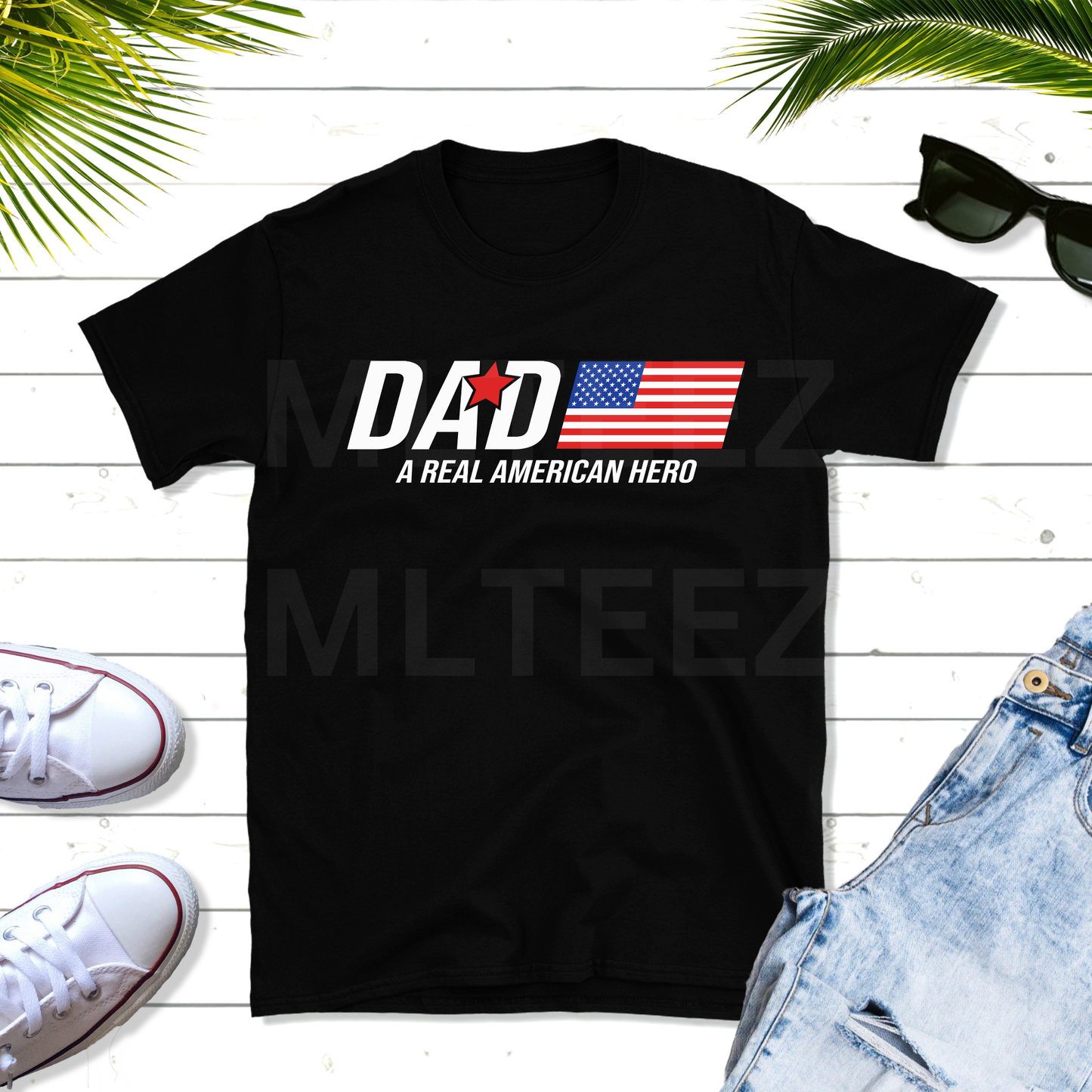 Dad A Real American Hero (1) DTF Direct To Film