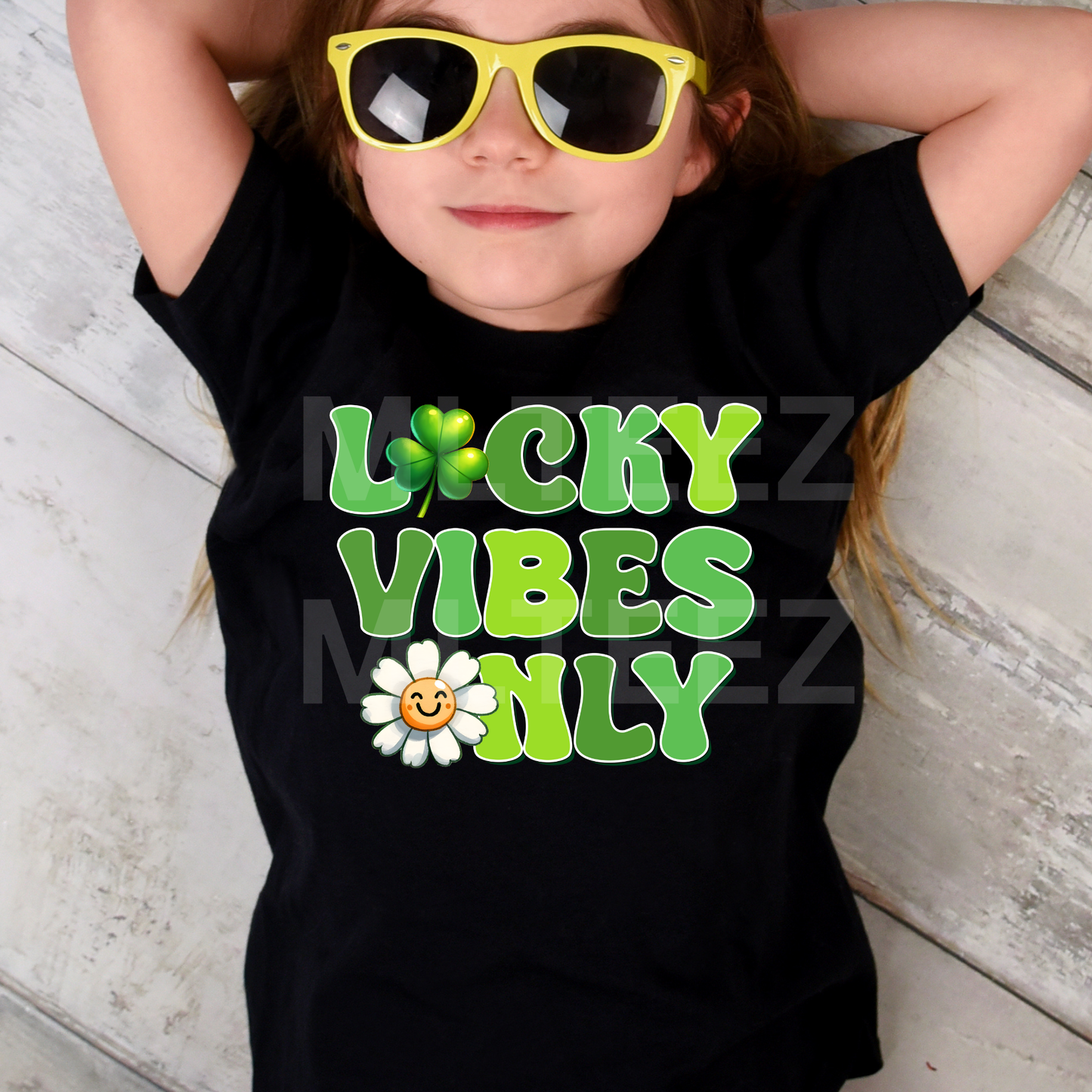 Lucky Vibes Only (2) DTF Direct To Film