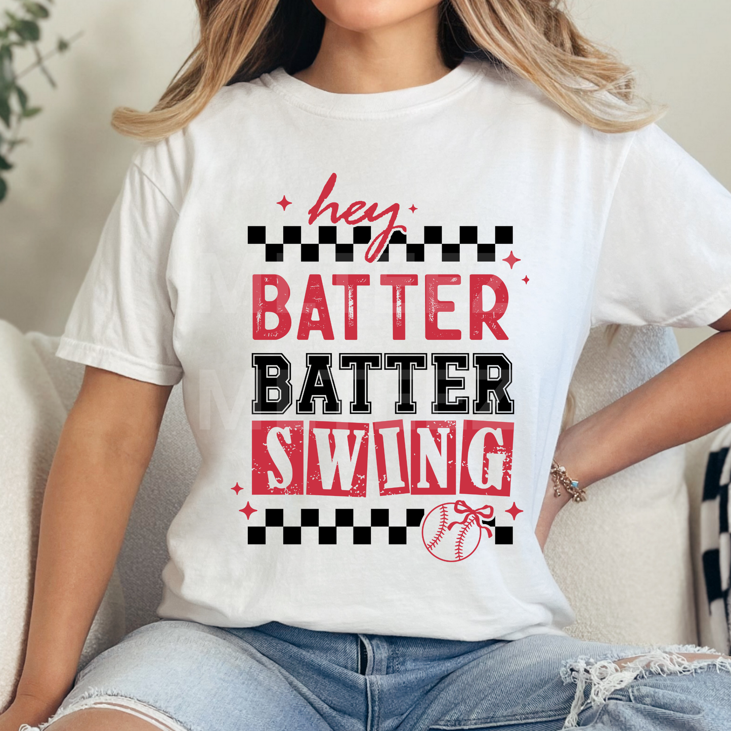 Hey Batter Batter Swing (Baseball) (2) DTF Direct To Film