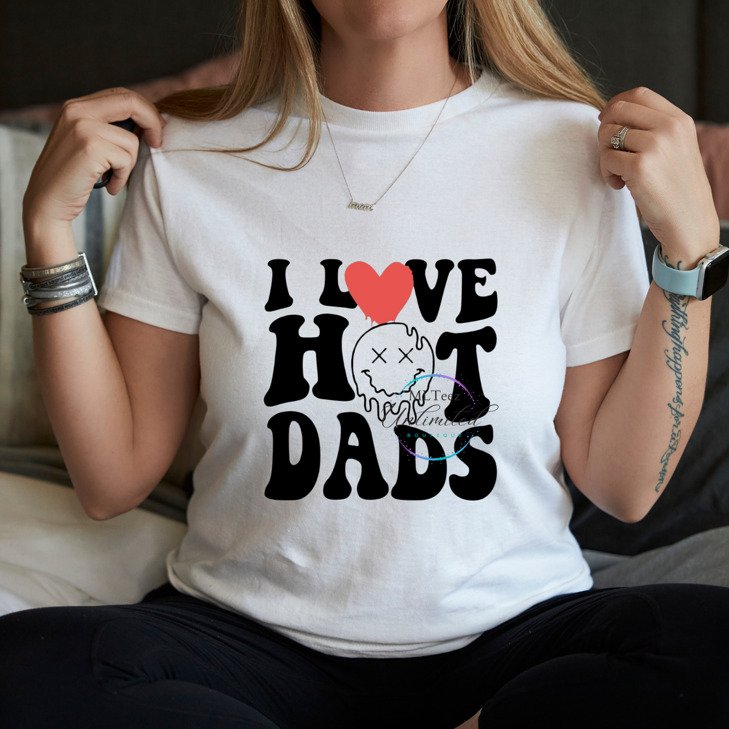 I Love Hot Dads DTF Direct To Film