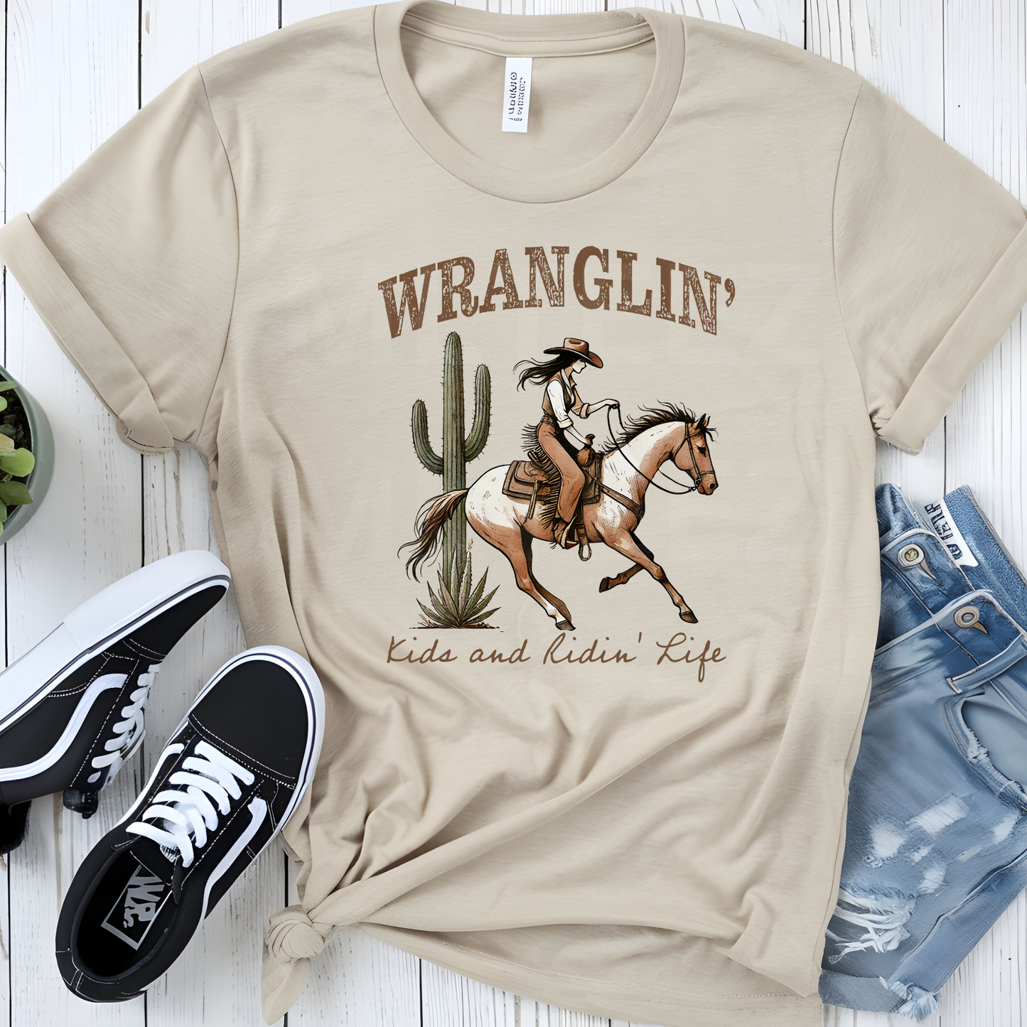 Wranglin' Kids and Ridin' Life (1) DTF Direct To Film