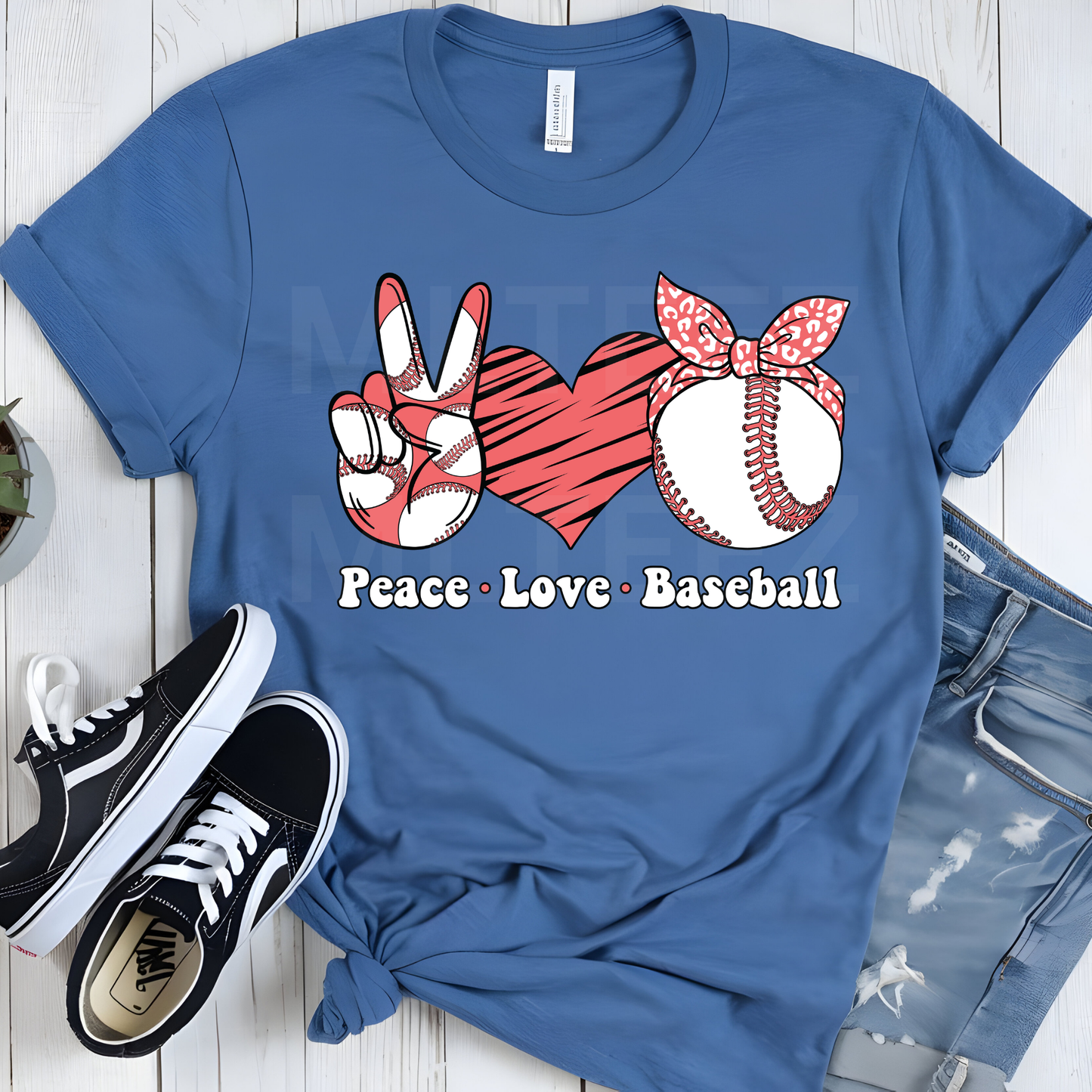 Peace Love Baseball (4) DTF Direct To Film