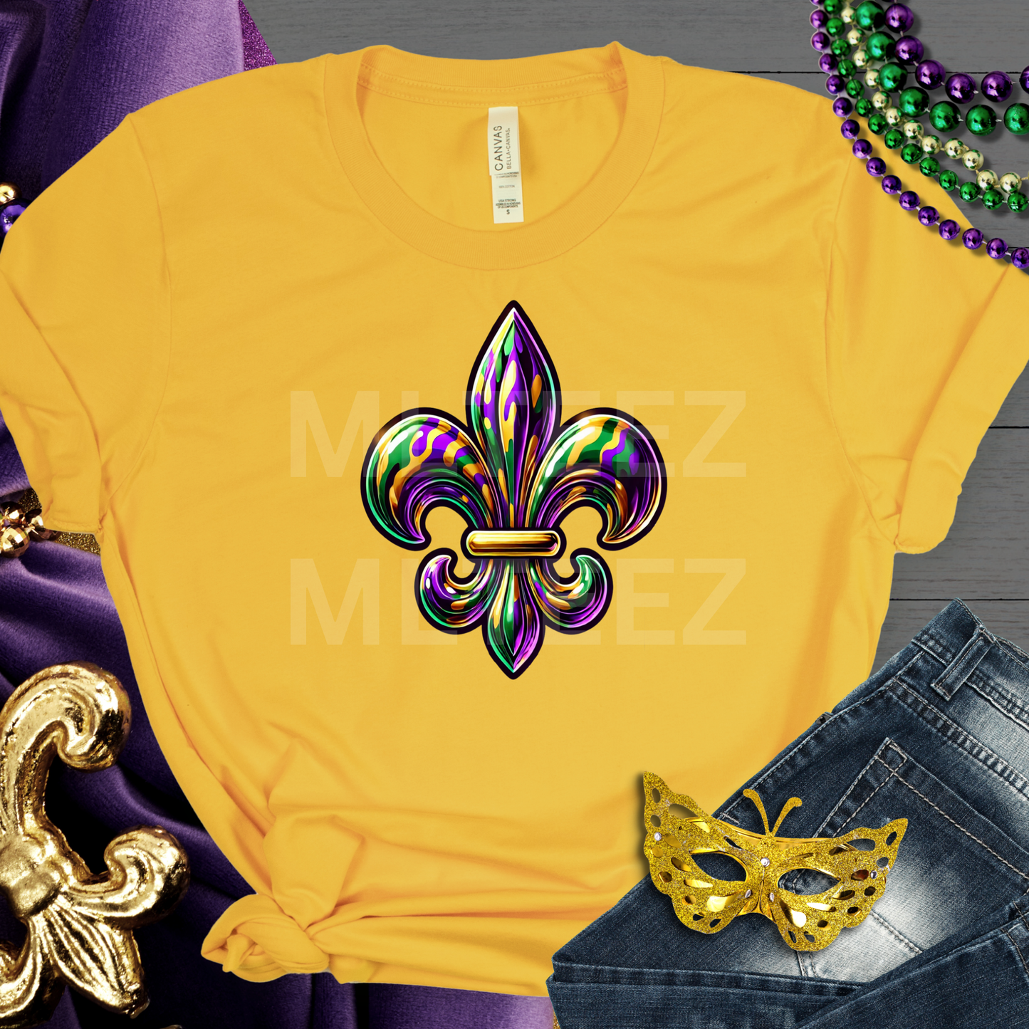 Fleur-De-Lis (Mardi Gras) (2) DTF Direct To Film