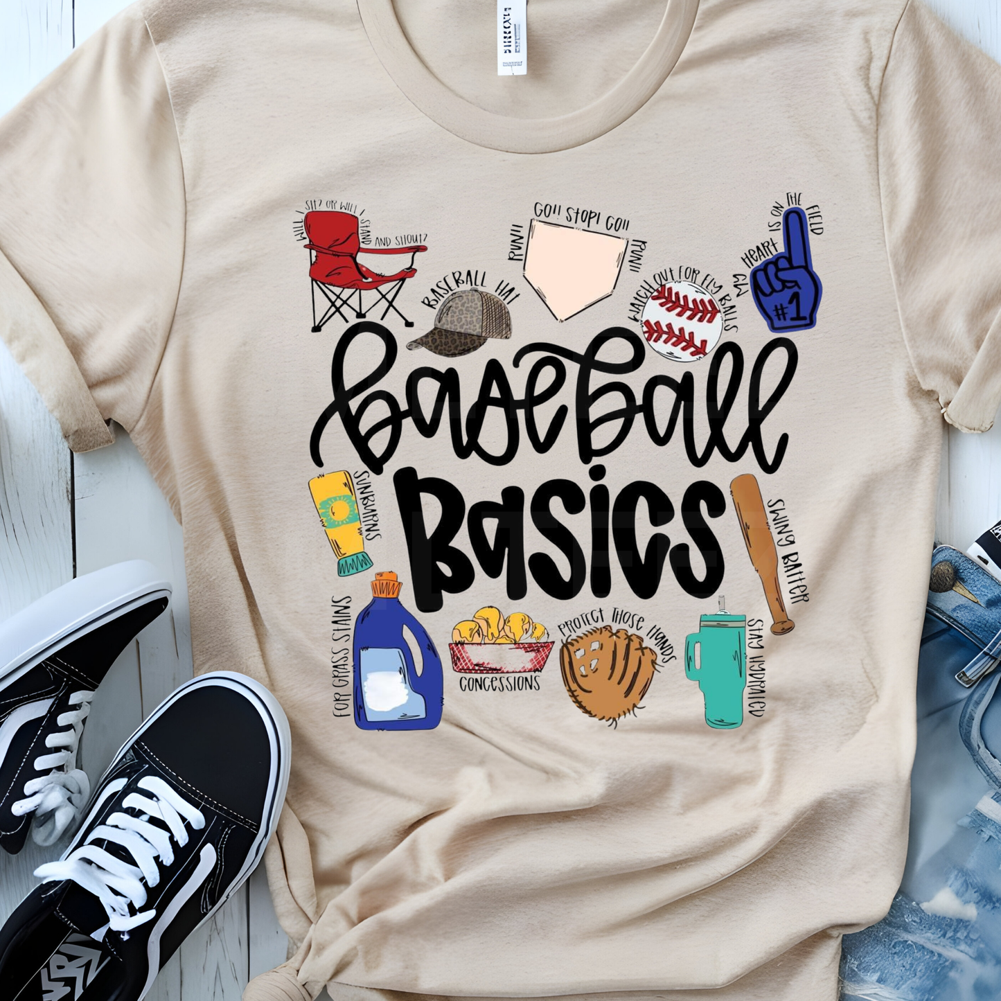 Baseball Basics (1) DTF Direct To Film