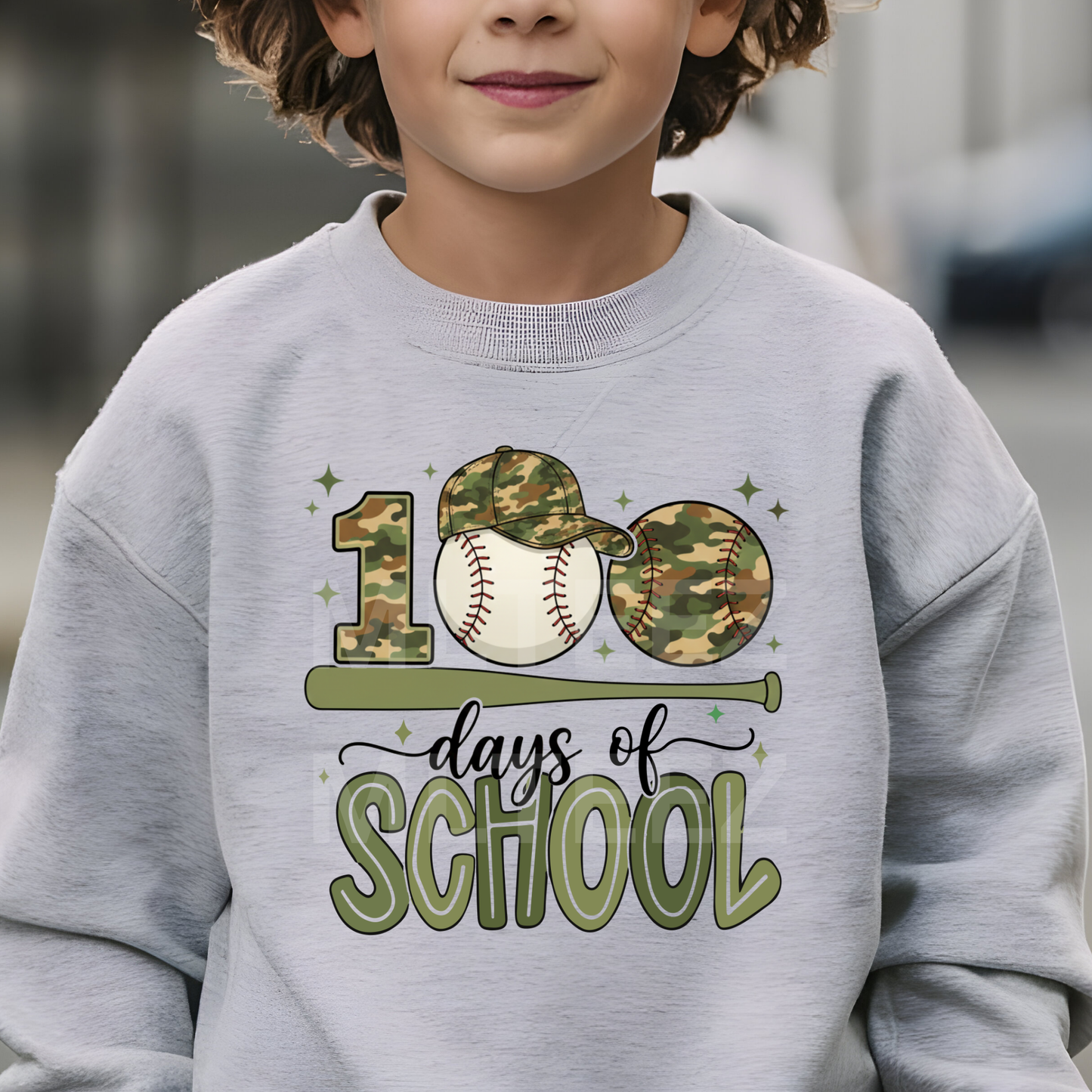 100 Days of School (Baseball) (1) DTF Direct To Film