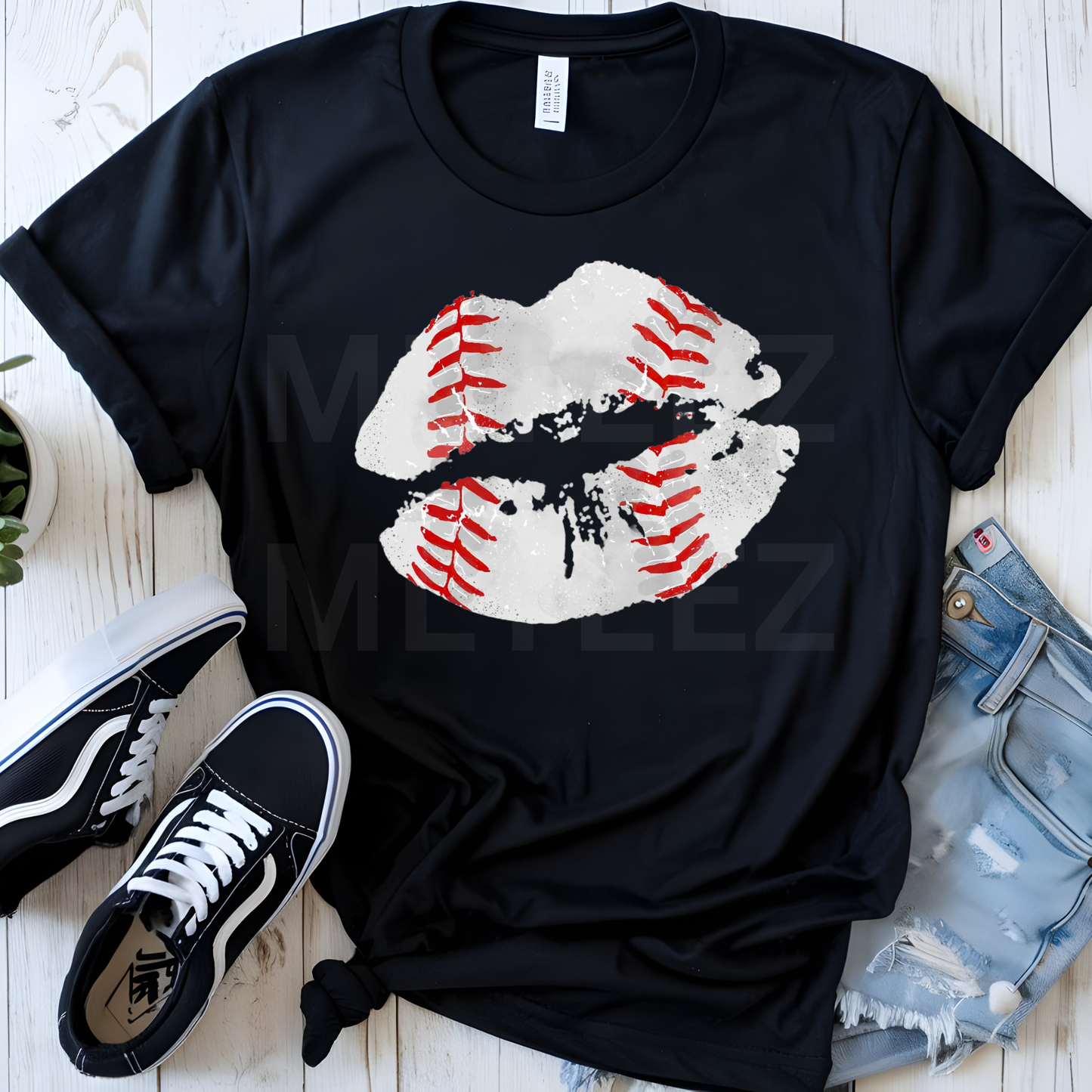 Baseball Lips (1) DTF Direct To Film