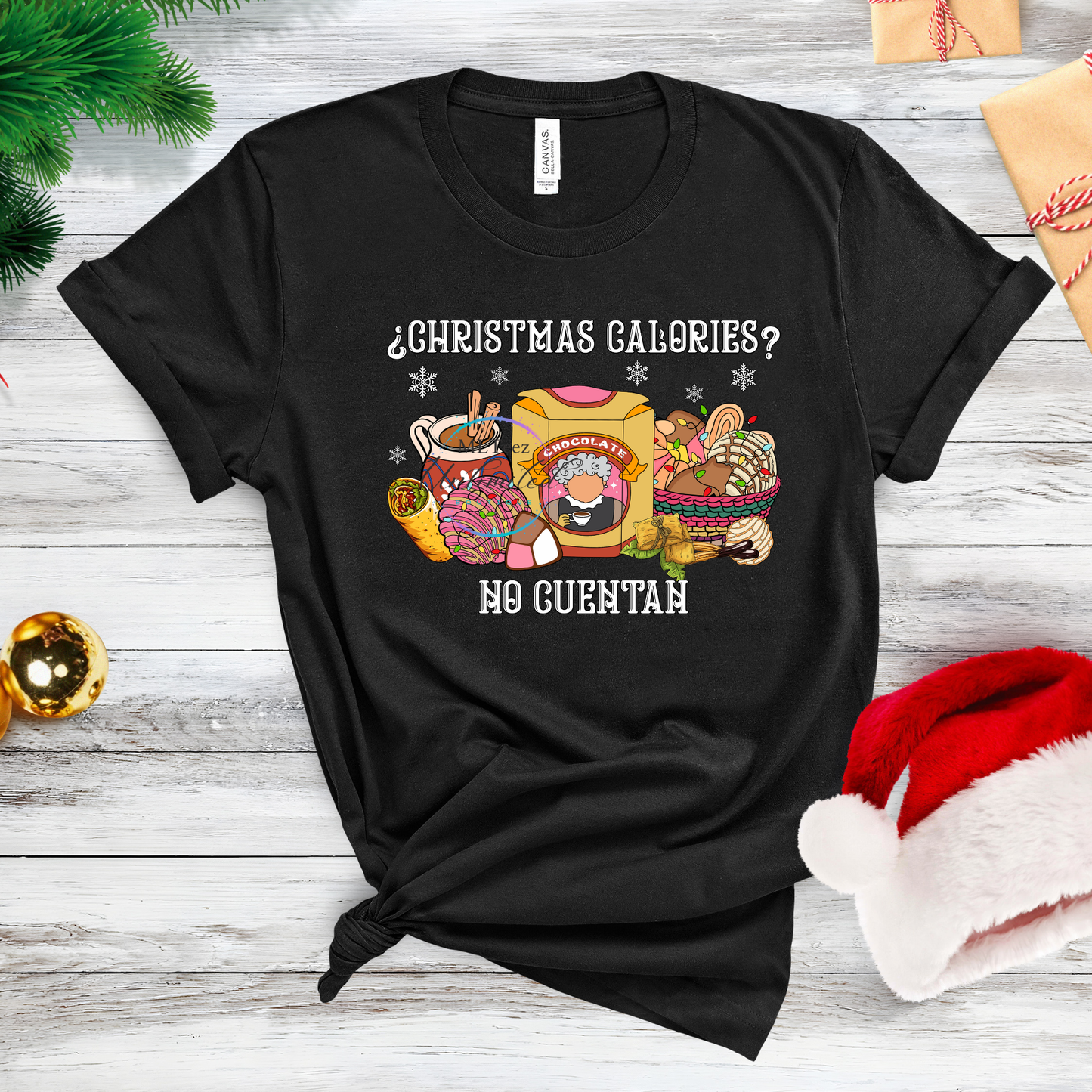 Christmas Calories? No Cuentan (1) DTF Direct To Film